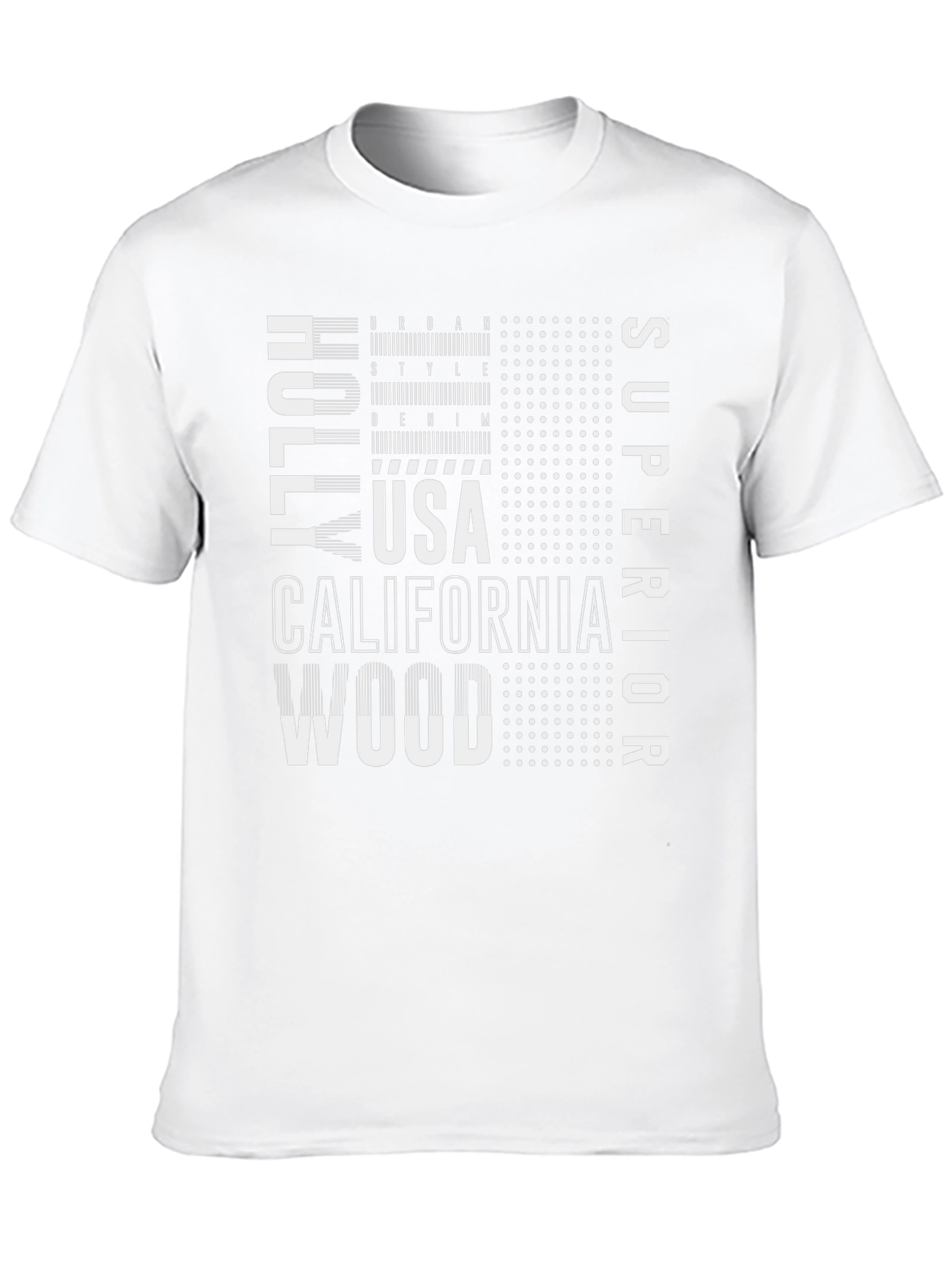 Camiseta Negra Estampada Urbana USA California