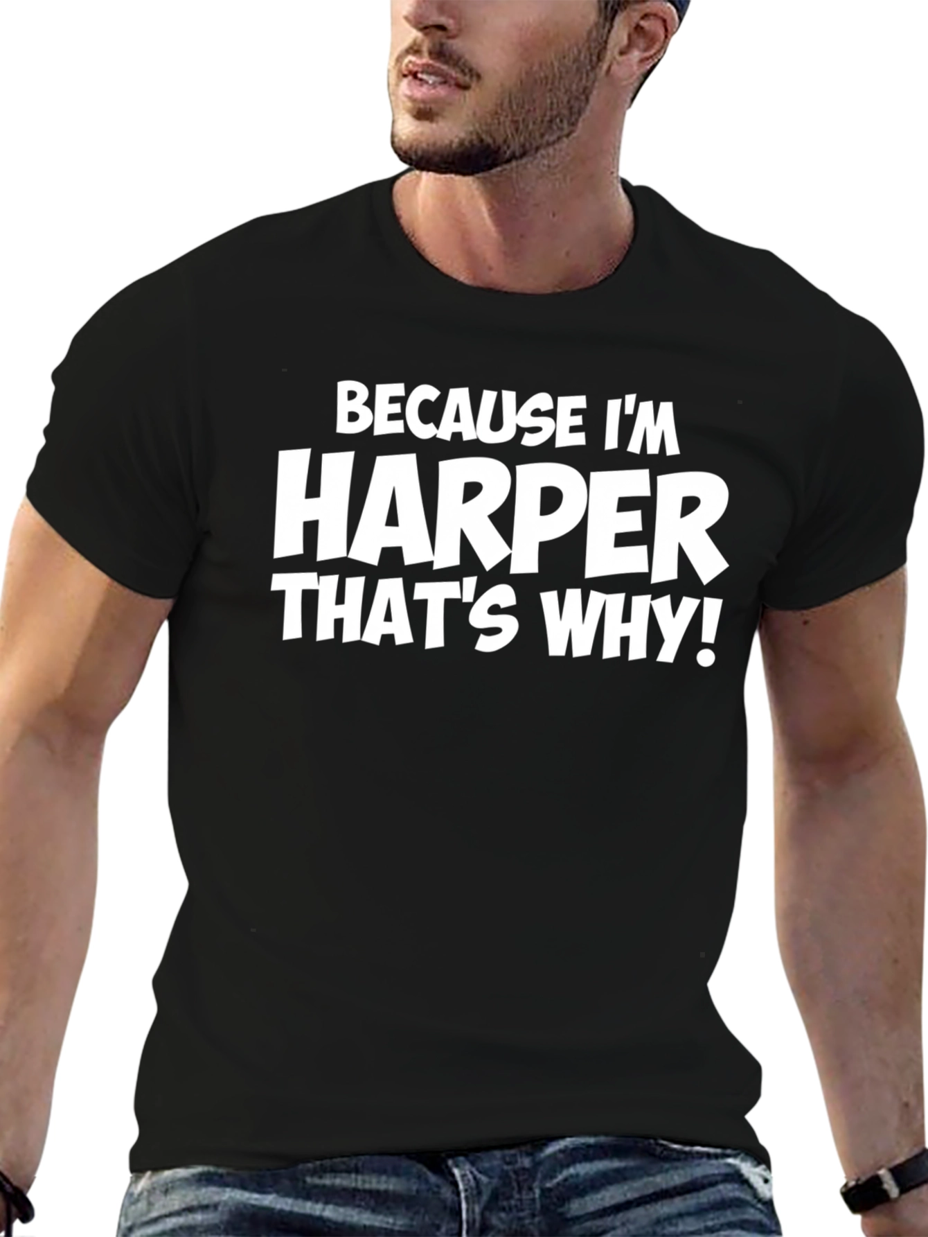 Camiseta Negra: Because Im Harper Thats Why!