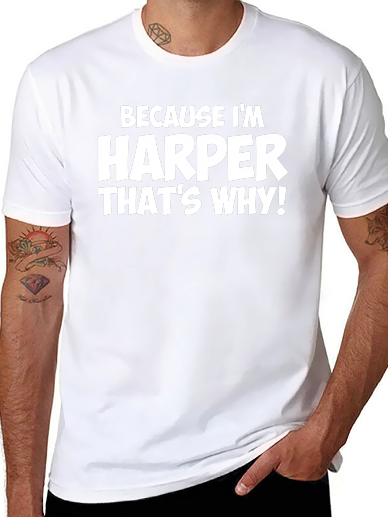 Camiseta Negra: Because Im Harper Thats Why!