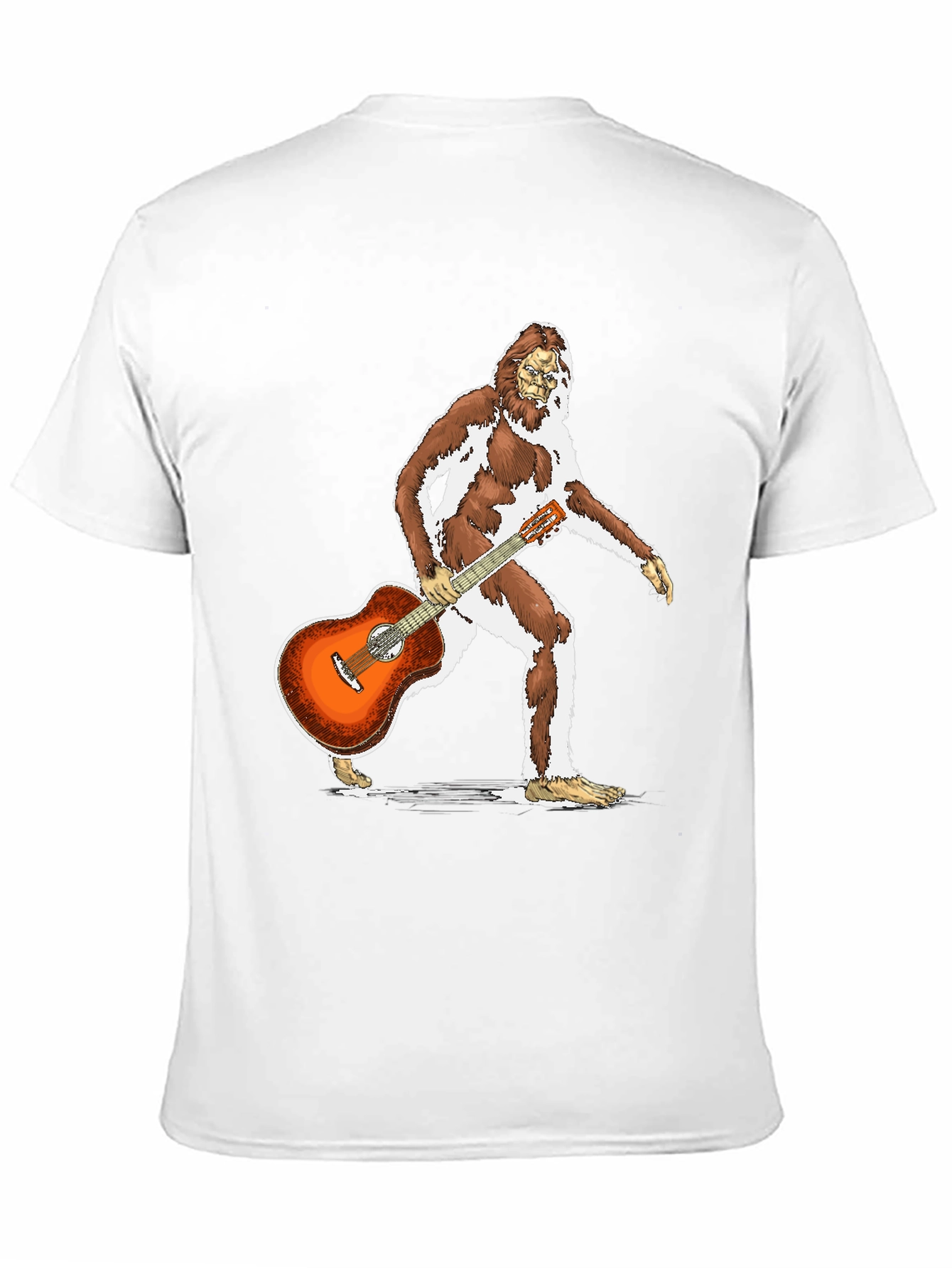 Camiseta Negra con Diseño de Bigfoot Guitarrista