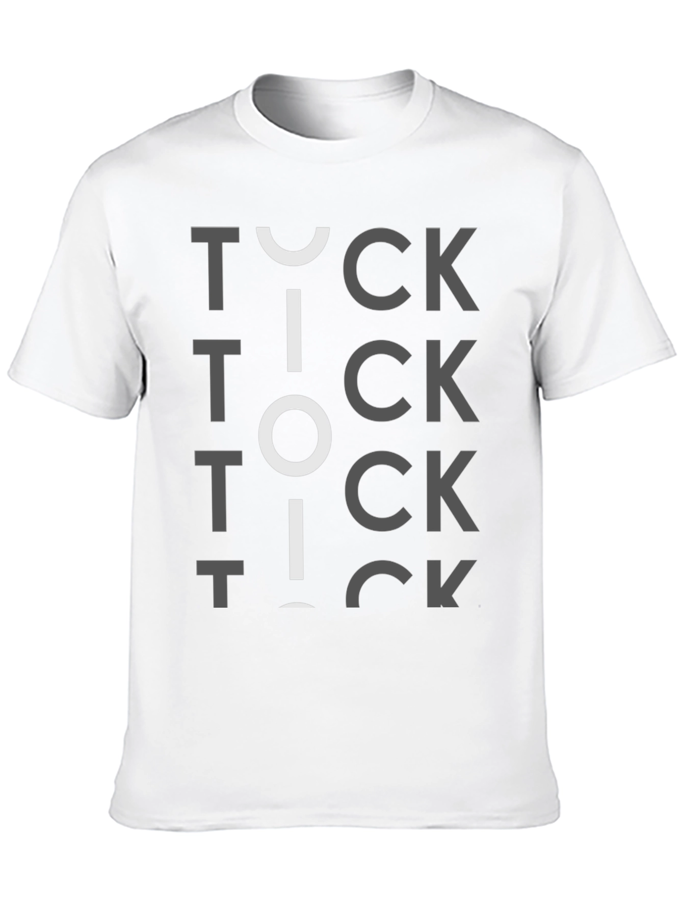 Camiseta Negra con Diseño Tick Tock