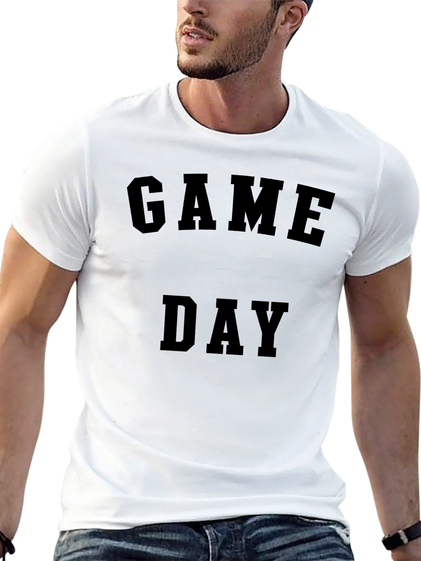 Camiseta Negra Día de Juego para Hombre