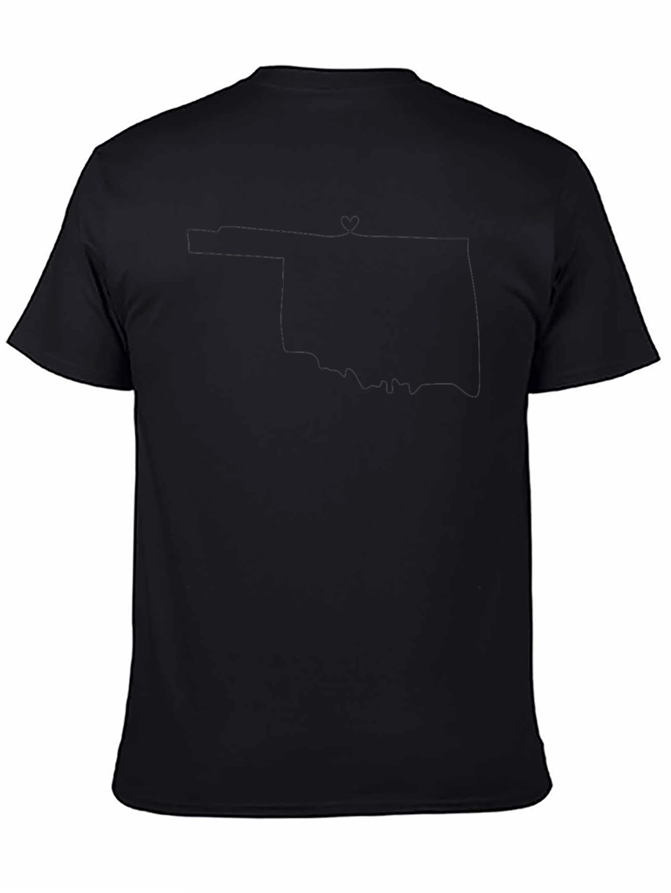 Camiseta Negra Oklahoma con Corazón