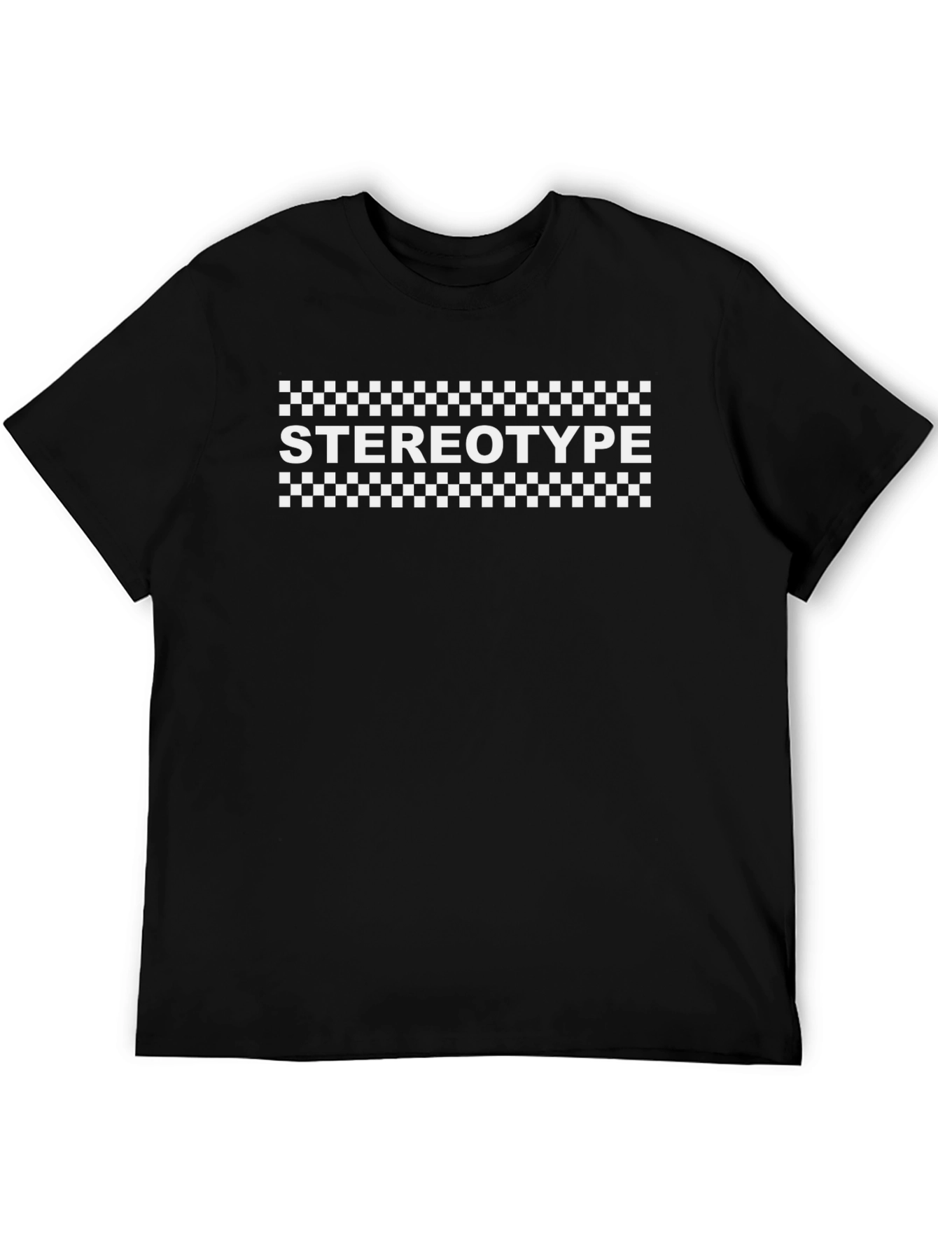 Camiseta Negra Estereotipo Damero