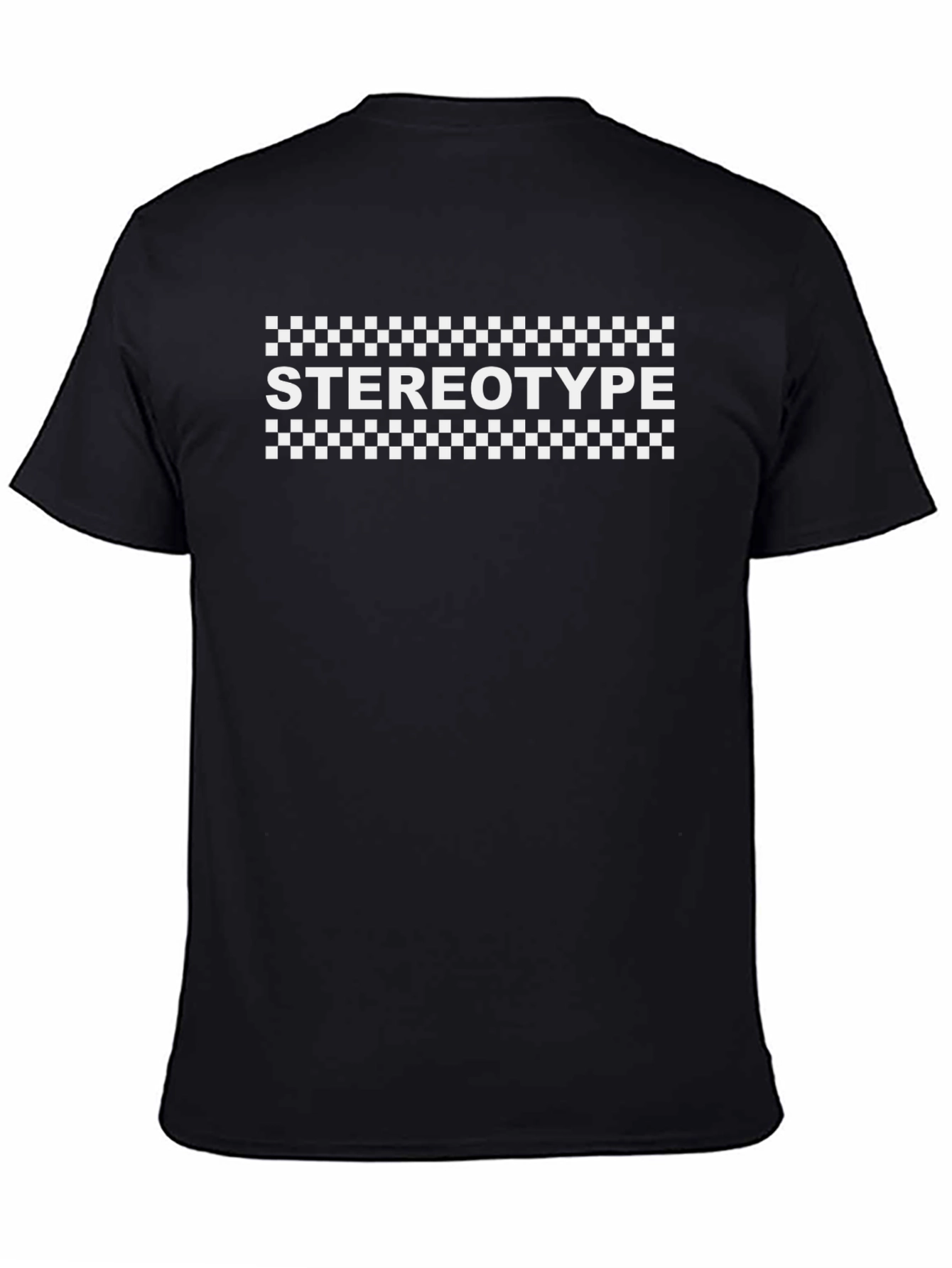 Camiseta Negra Estereotipo Damero