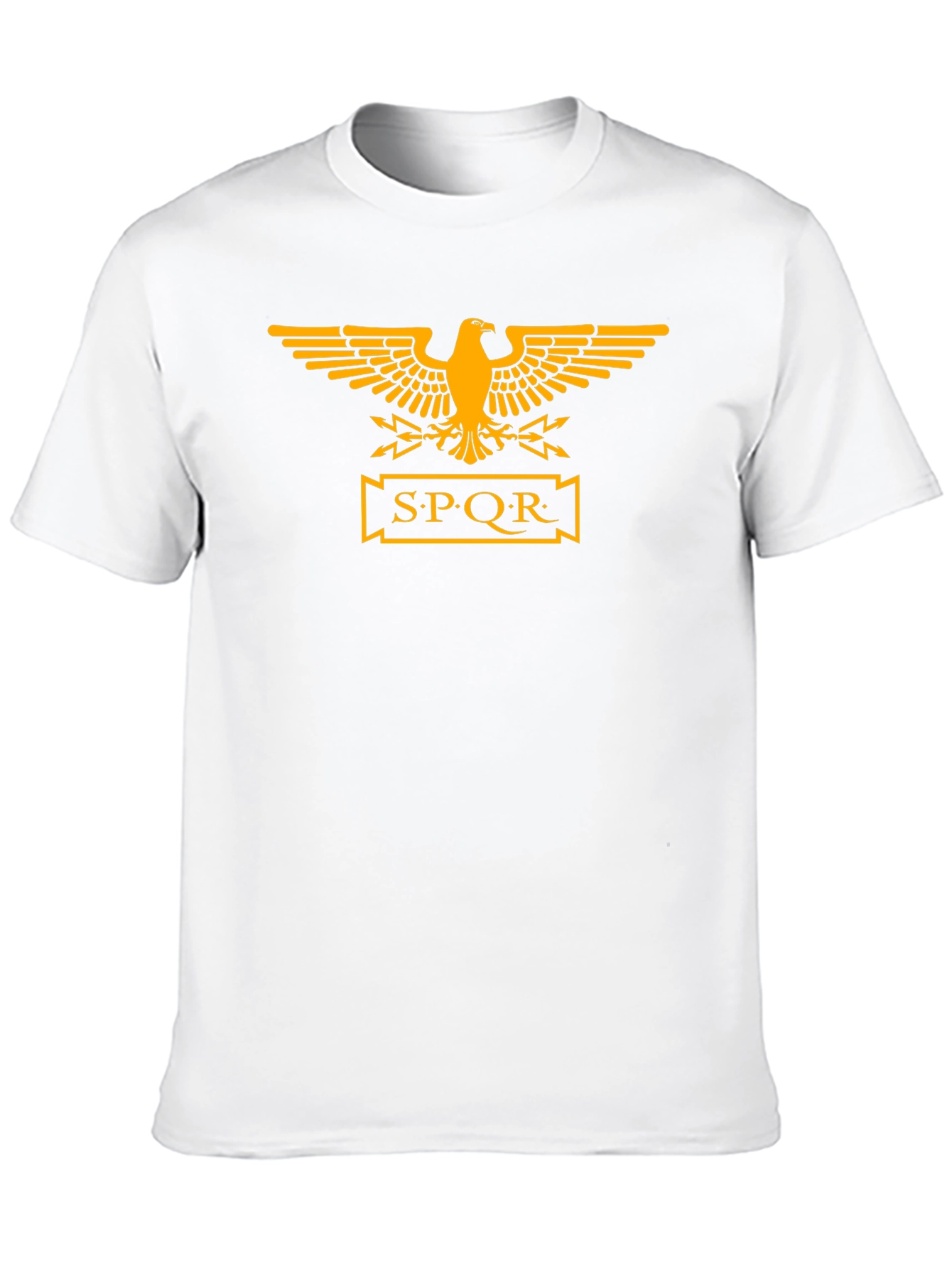 Camiseta Negra Hombre Águila Romana SPQR
