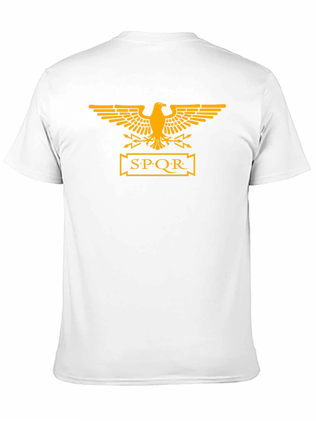 Camiseta Negra Hombre Águila Romana SPQR