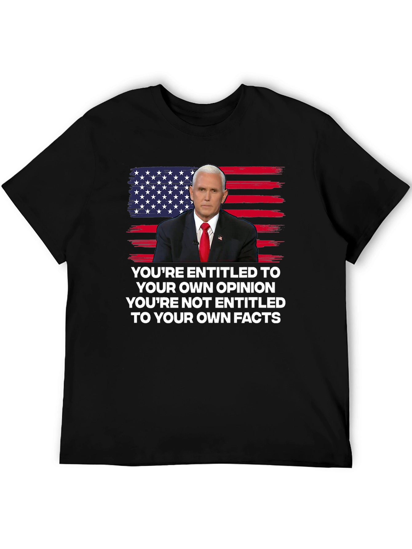 Camiseta con Diseño Pence y Bandera Americana