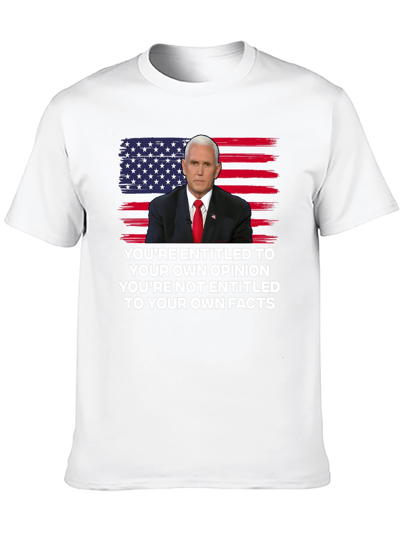 Camiseta con Diseño Pence y Bandera Americana