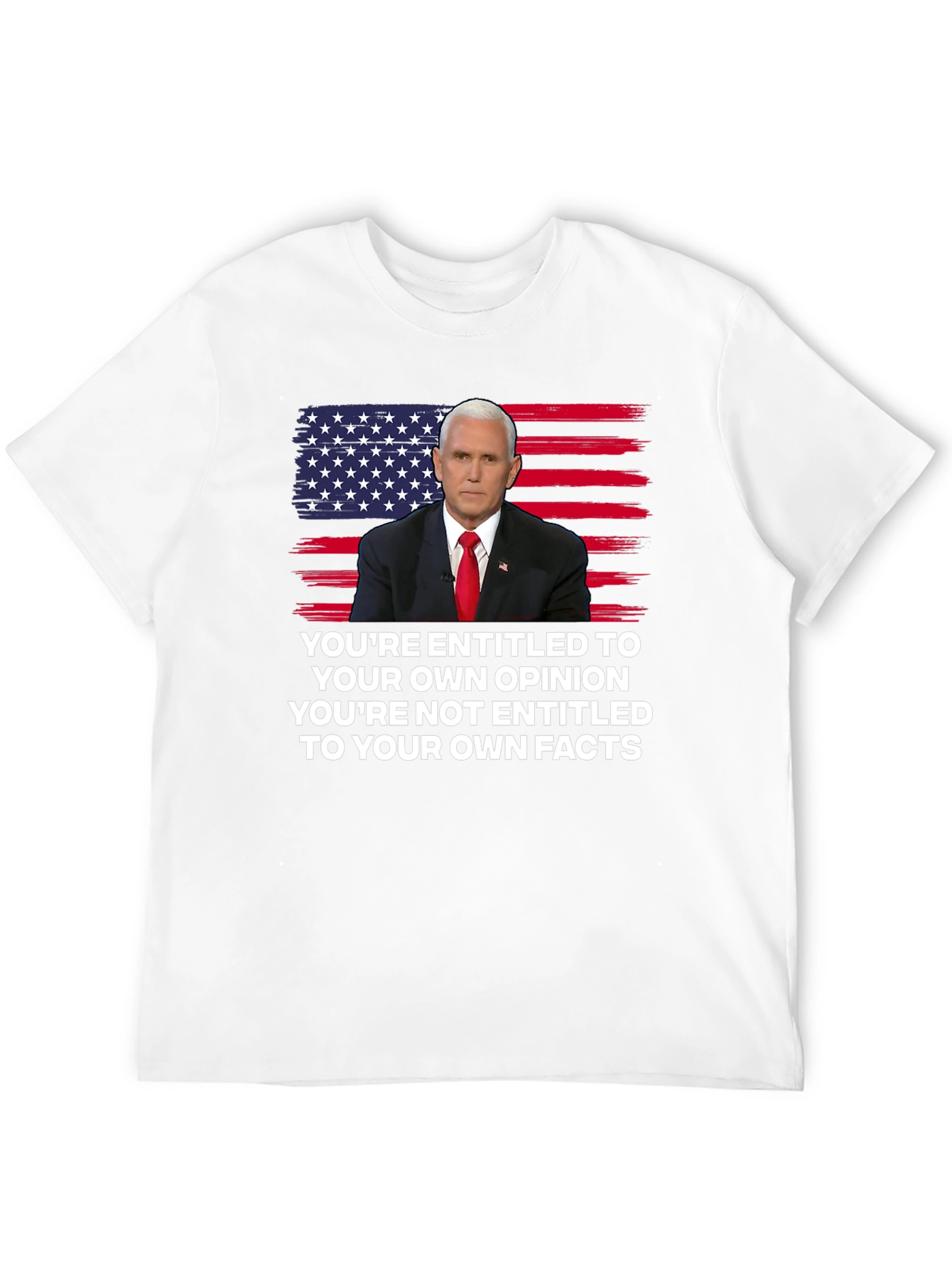 Camiseta con Diseño Pence y Bandera Americana