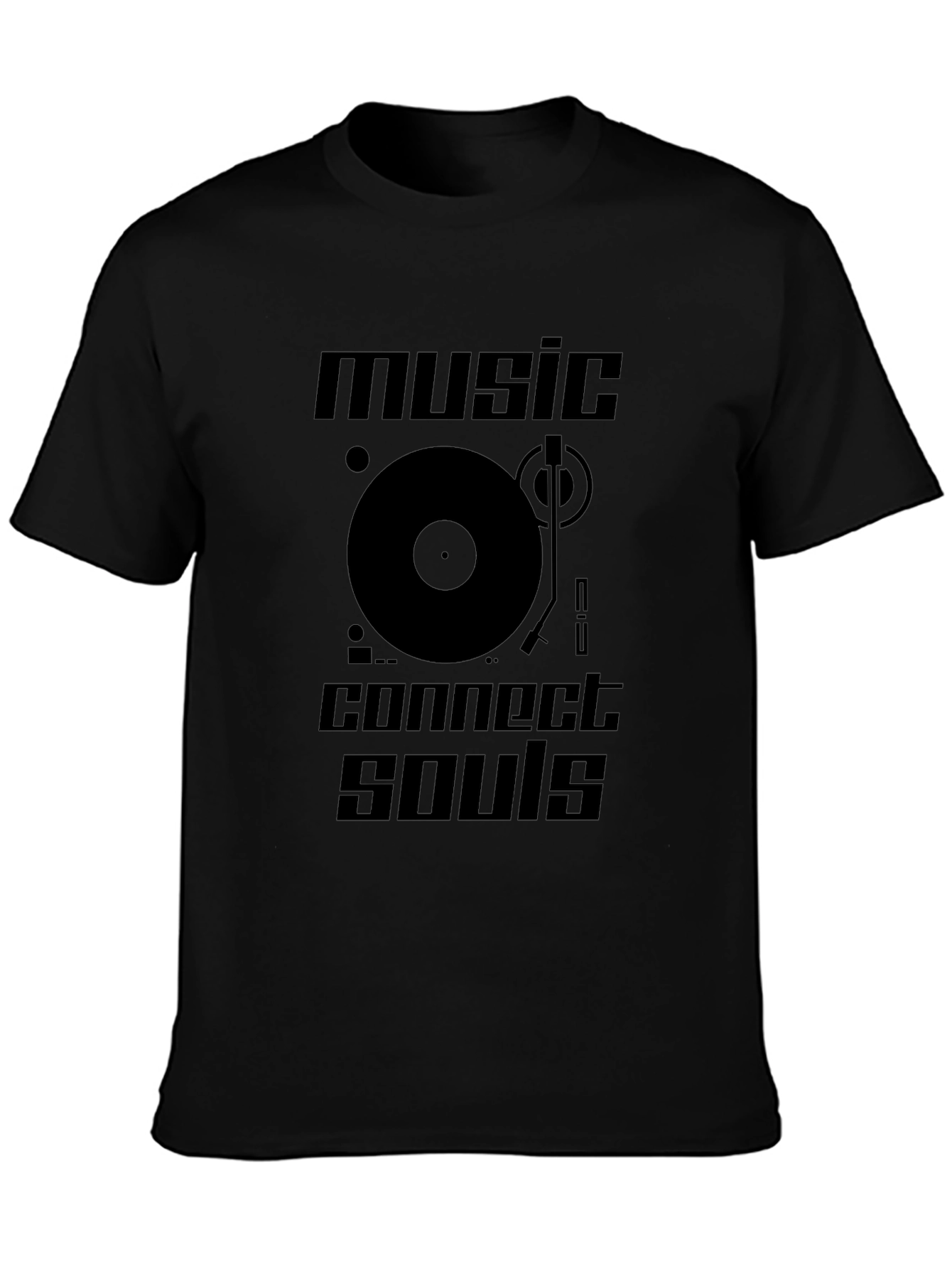Camiseta Negra Music Connect Souls