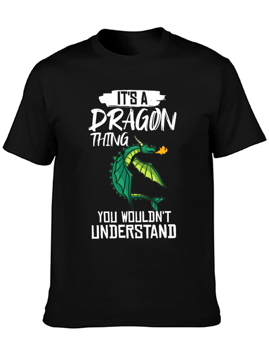 Camiseta Negra con Diseño de Dragón - Para Amantes de Dragones