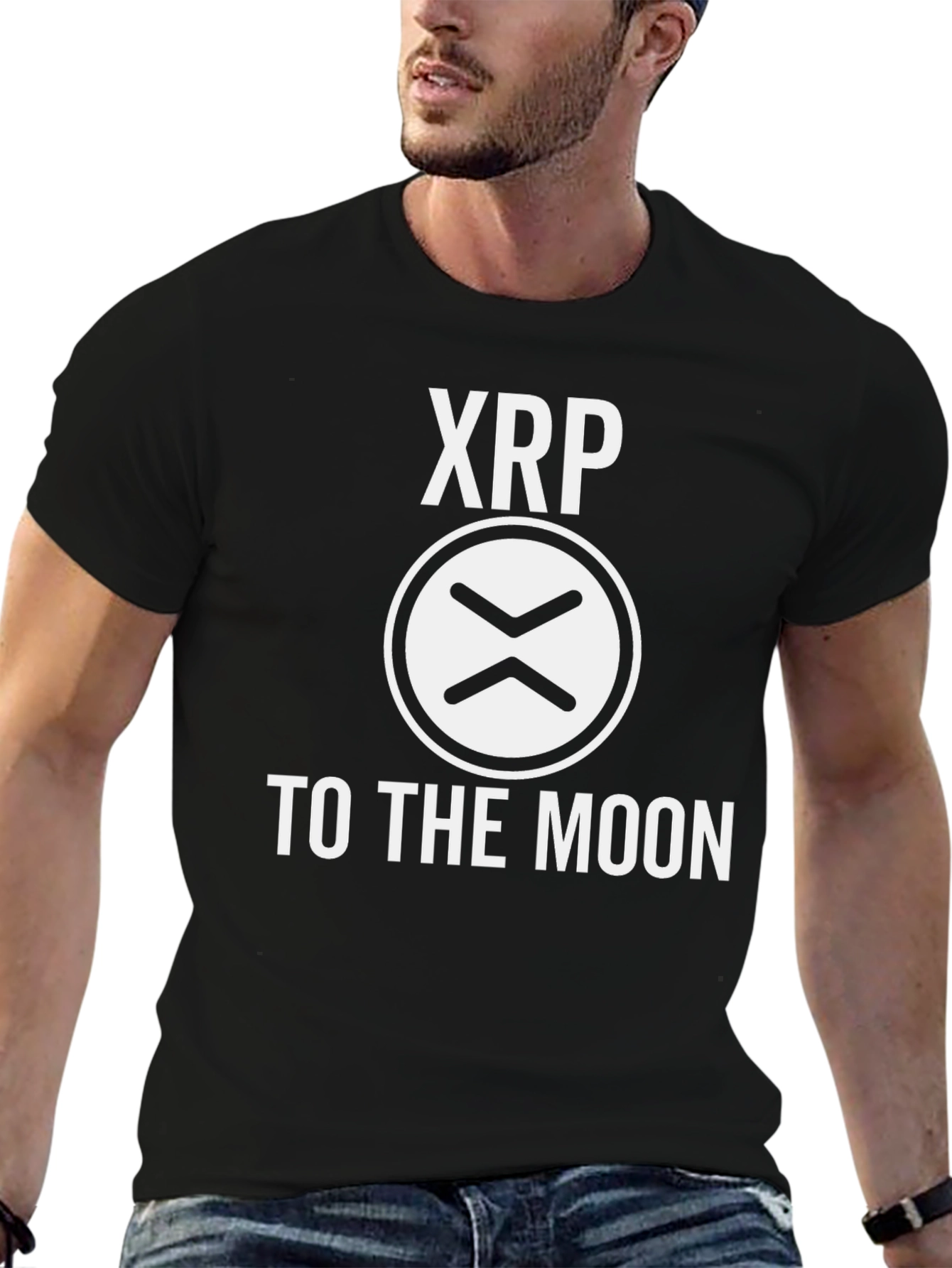 Camiseta Negra XRP To The Moon