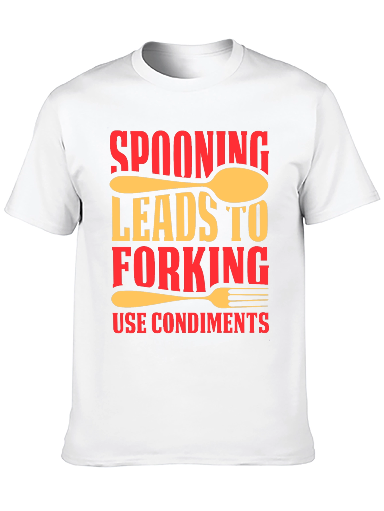 Camiseta Negra Divertida: Spooning Leads To Forking