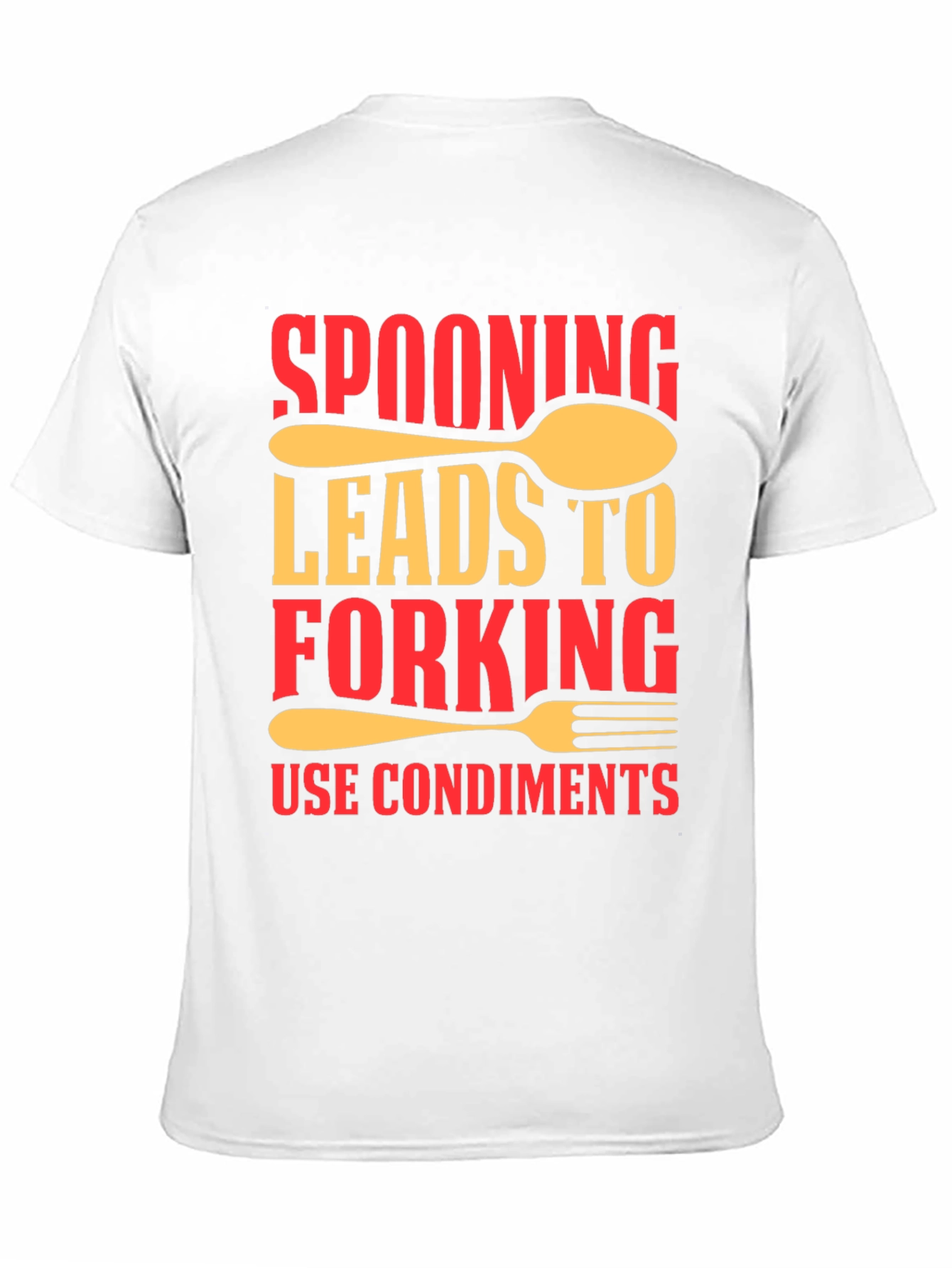 Camiseta Negra Divertida: Spooning Leads To Forking