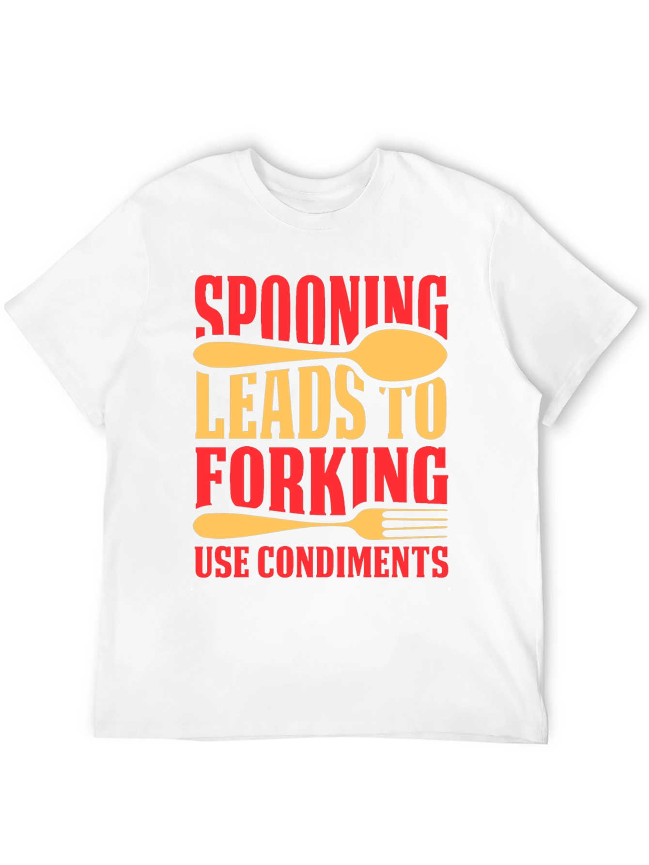 Camiseta Negra Divertida: Spooning Leads To Forking