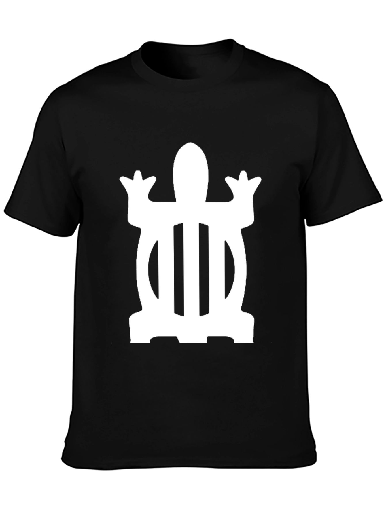 Camiseta Negra con Adinkra Dwennimmen