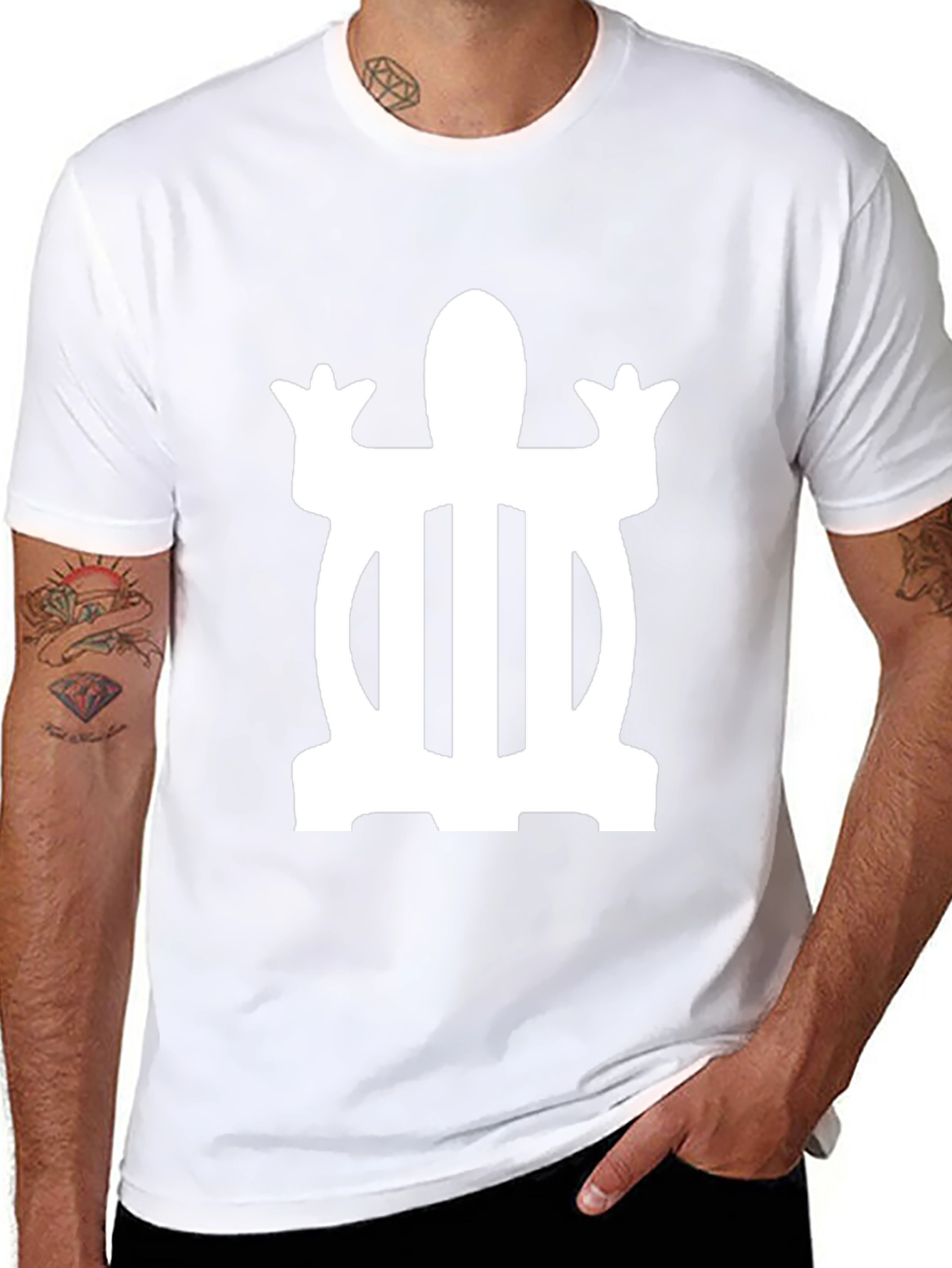 Camiseta Negra con Adinkra Dwennimmen