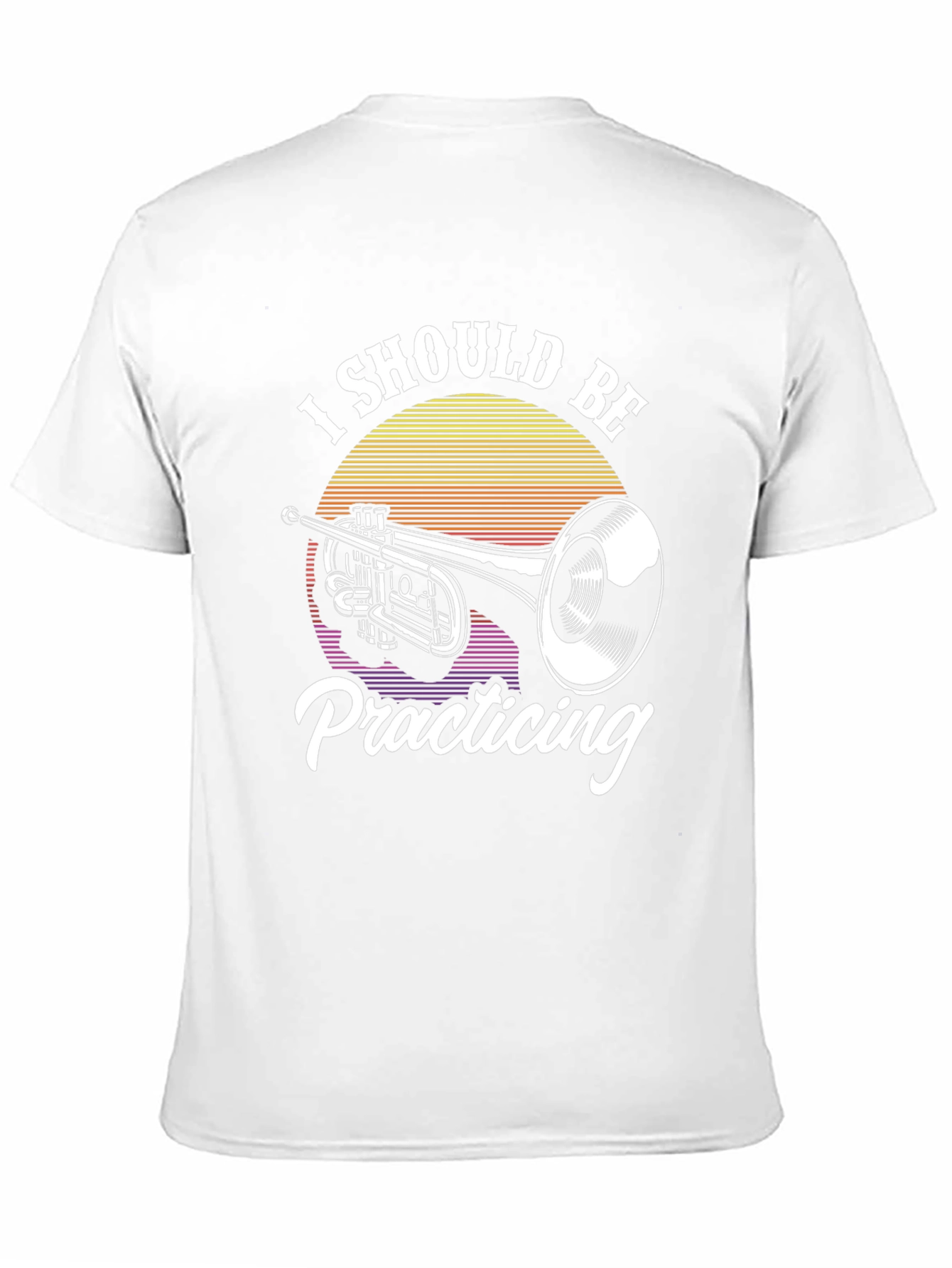 Camiseta Negra con Diseño de Trompeta y Frase