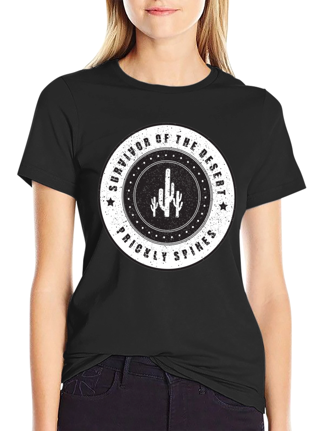 Camiseta Negra Survivor of the Desert para Hombre