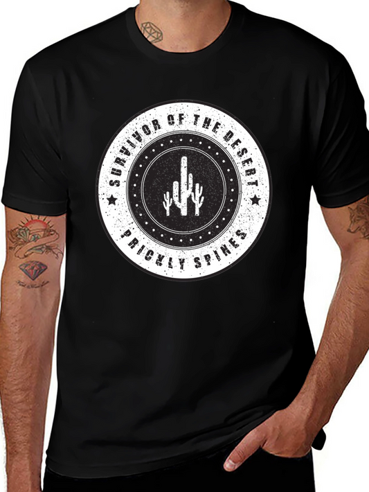 Camiseta Negra Survivor of the Desert para Hombre