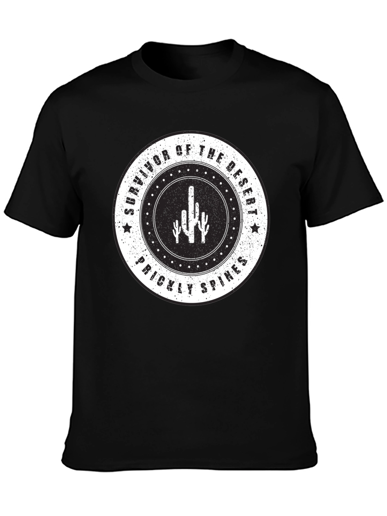 Camiseta Negra Survivor of the Desert para Hombre