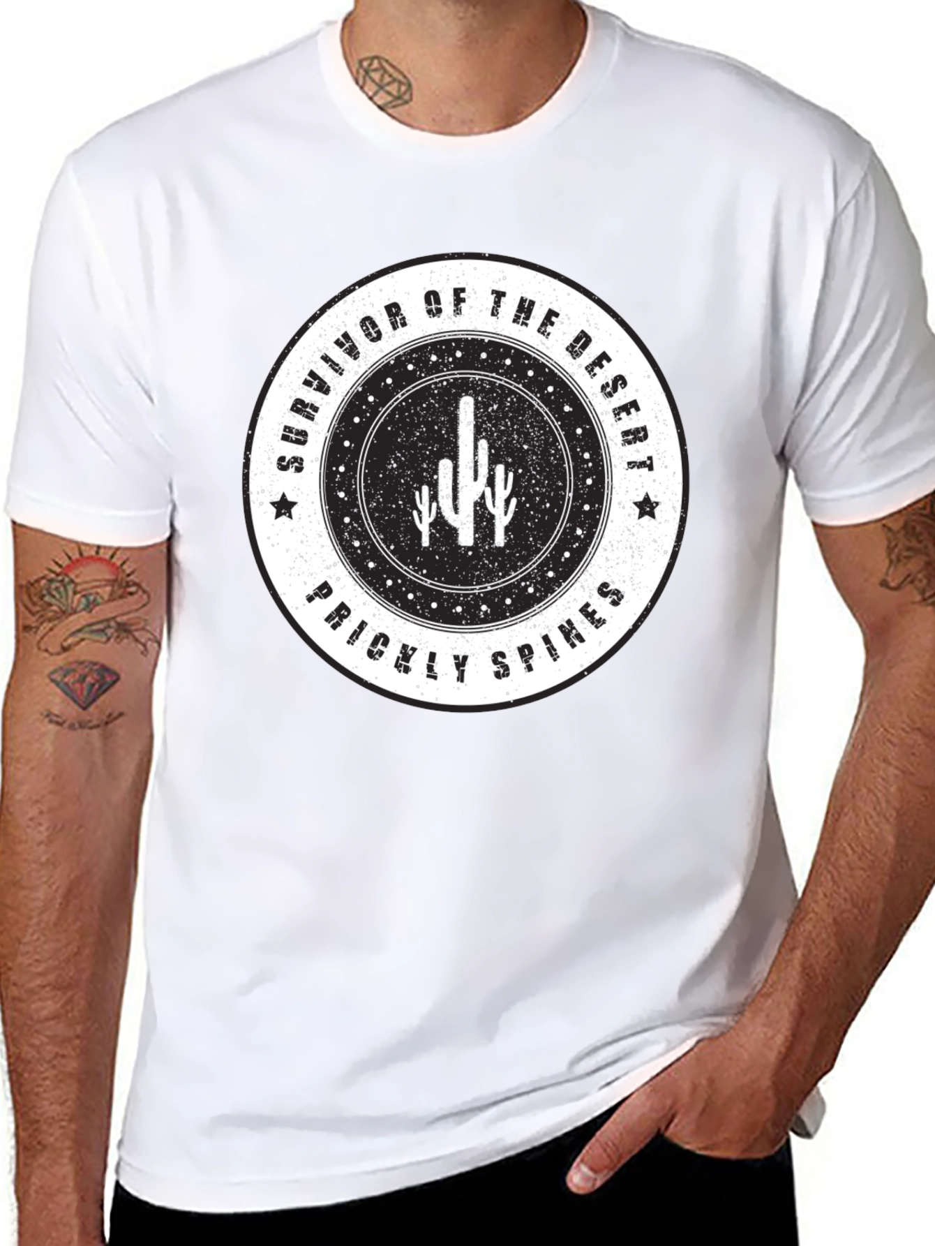 Camiseta Negra Survivor of the Desert para Hombre
