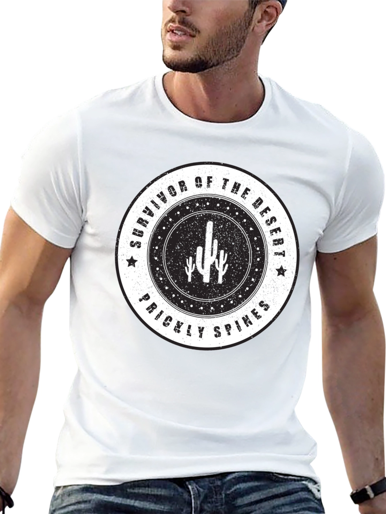 Camiseta Negra Survivor of the Desert para Hombre