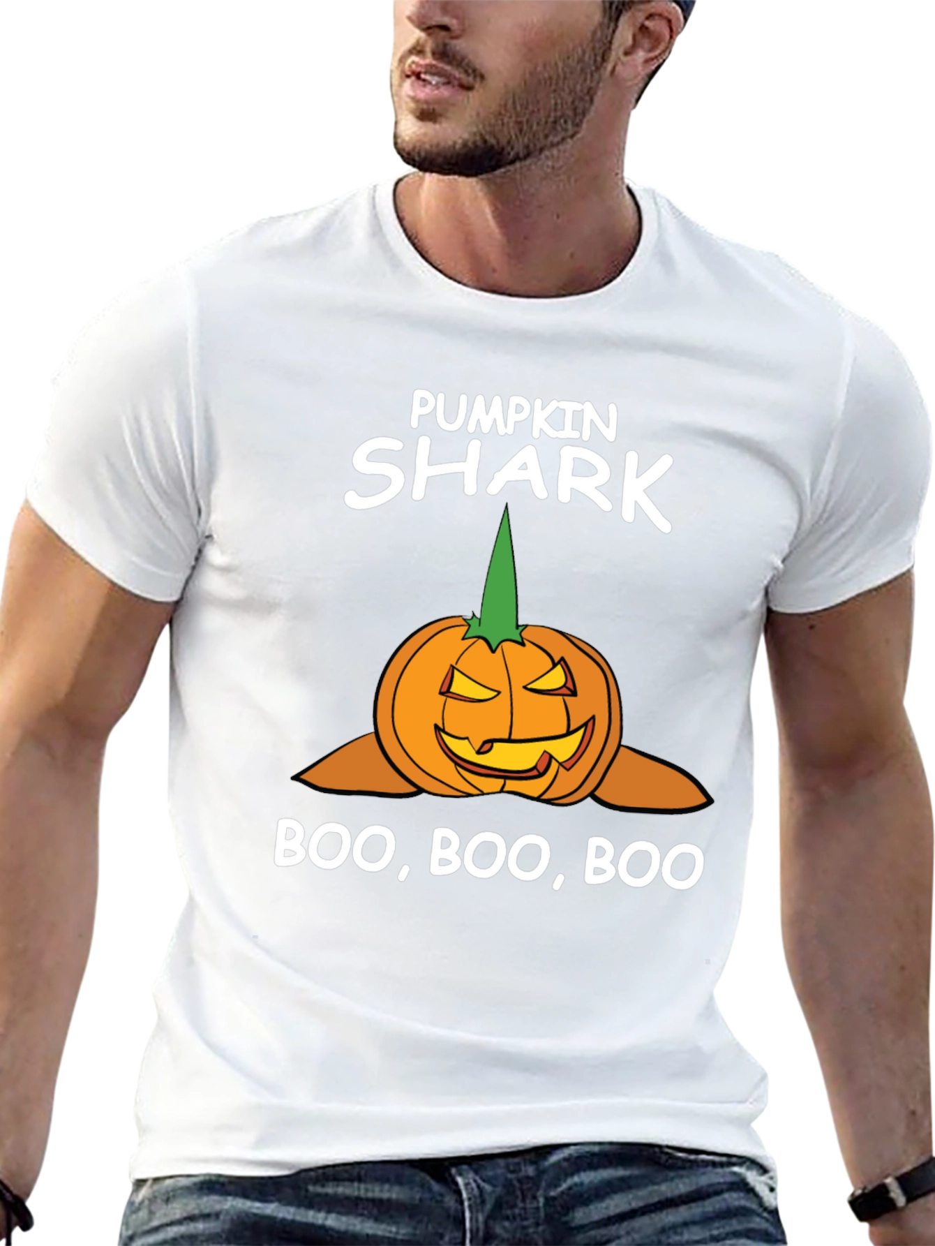 Camiseta Halloween Tiburón Calabaza - Boo!