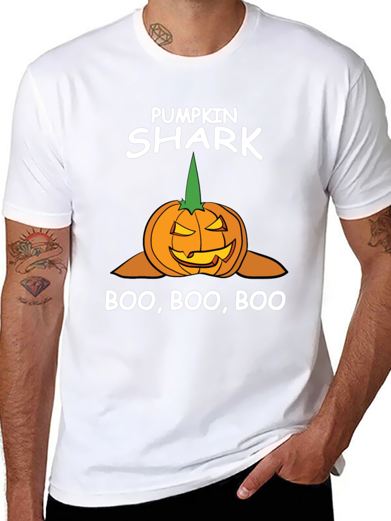 Camiseta Halloween Tiburón Calabaza - Boo!