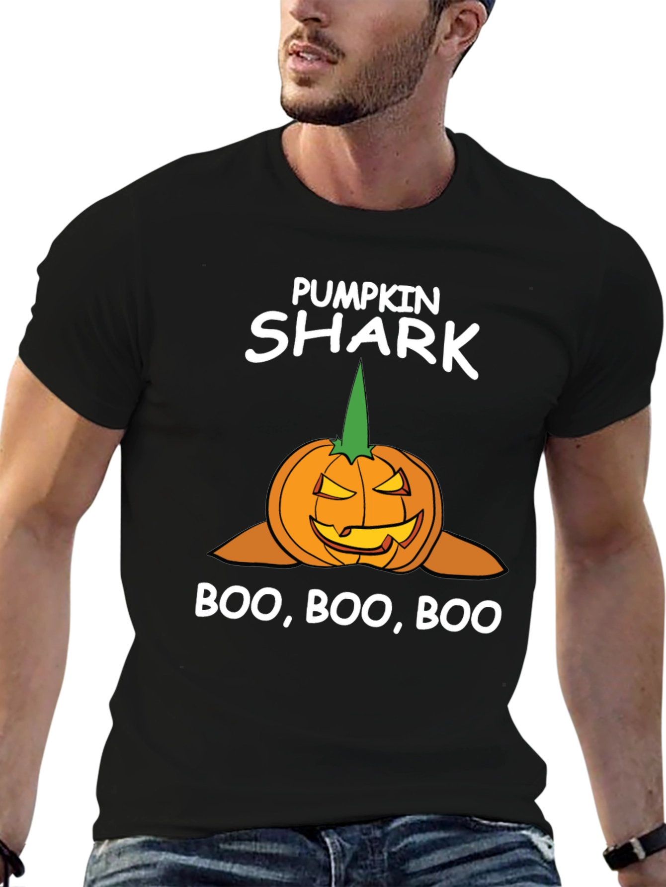 Camiseta Halloween Tiburón Calabaza - Boo!