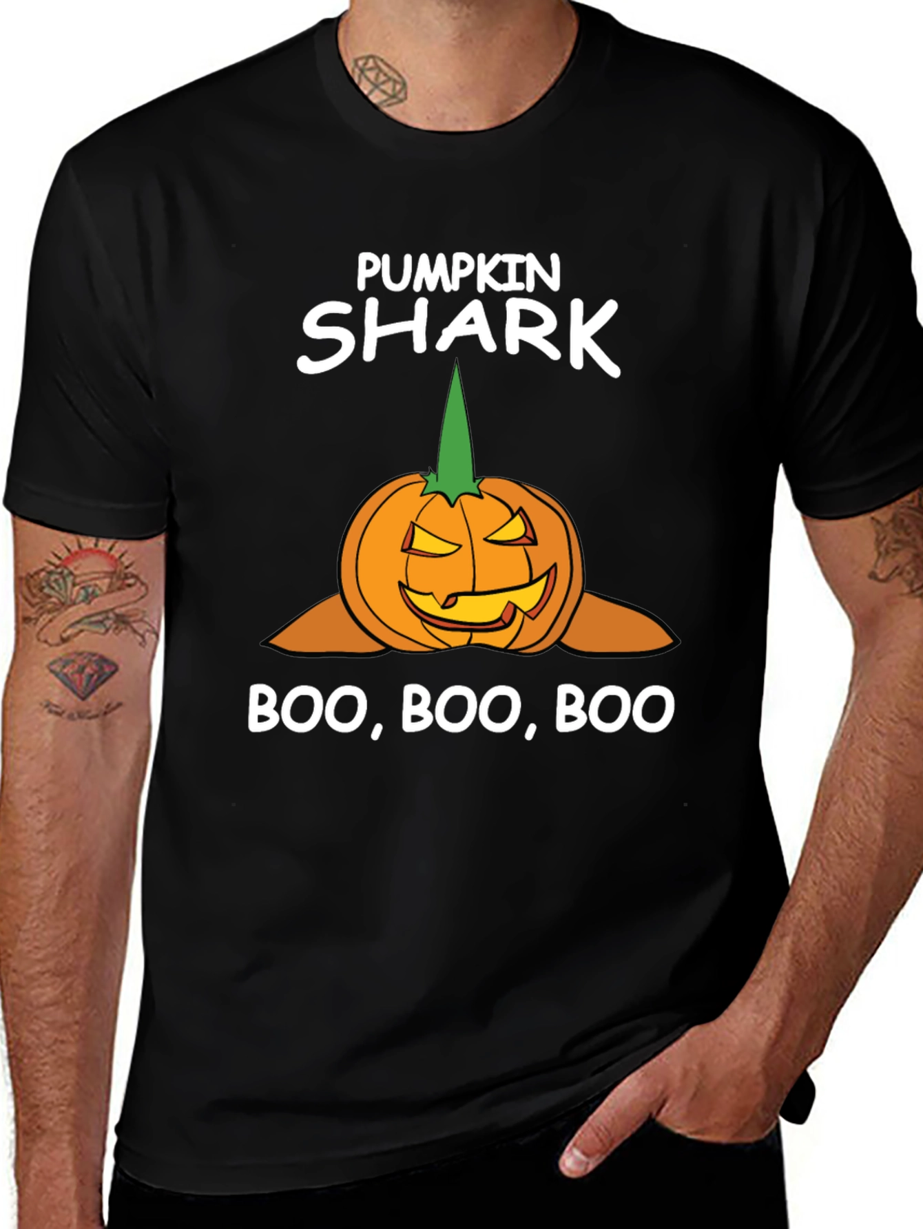 Camiseta Halloween Tiburón Calabaza - Boo!