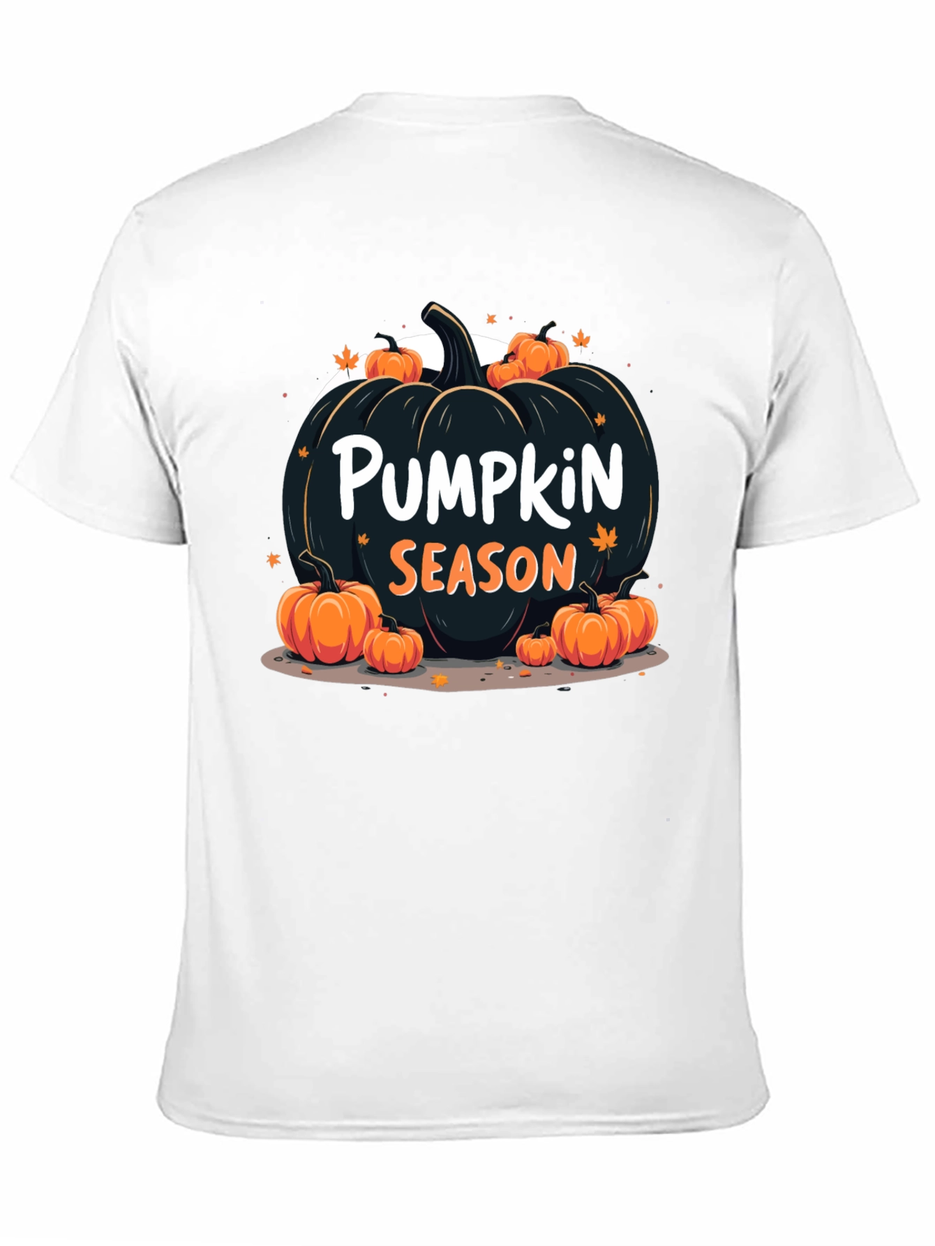 Camiseta Temporada de Calabazas Negra para Hombre