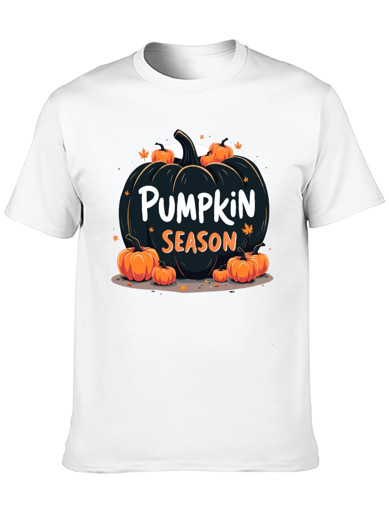 Camiseta Temporada de Calabazas Negra para Hombre
