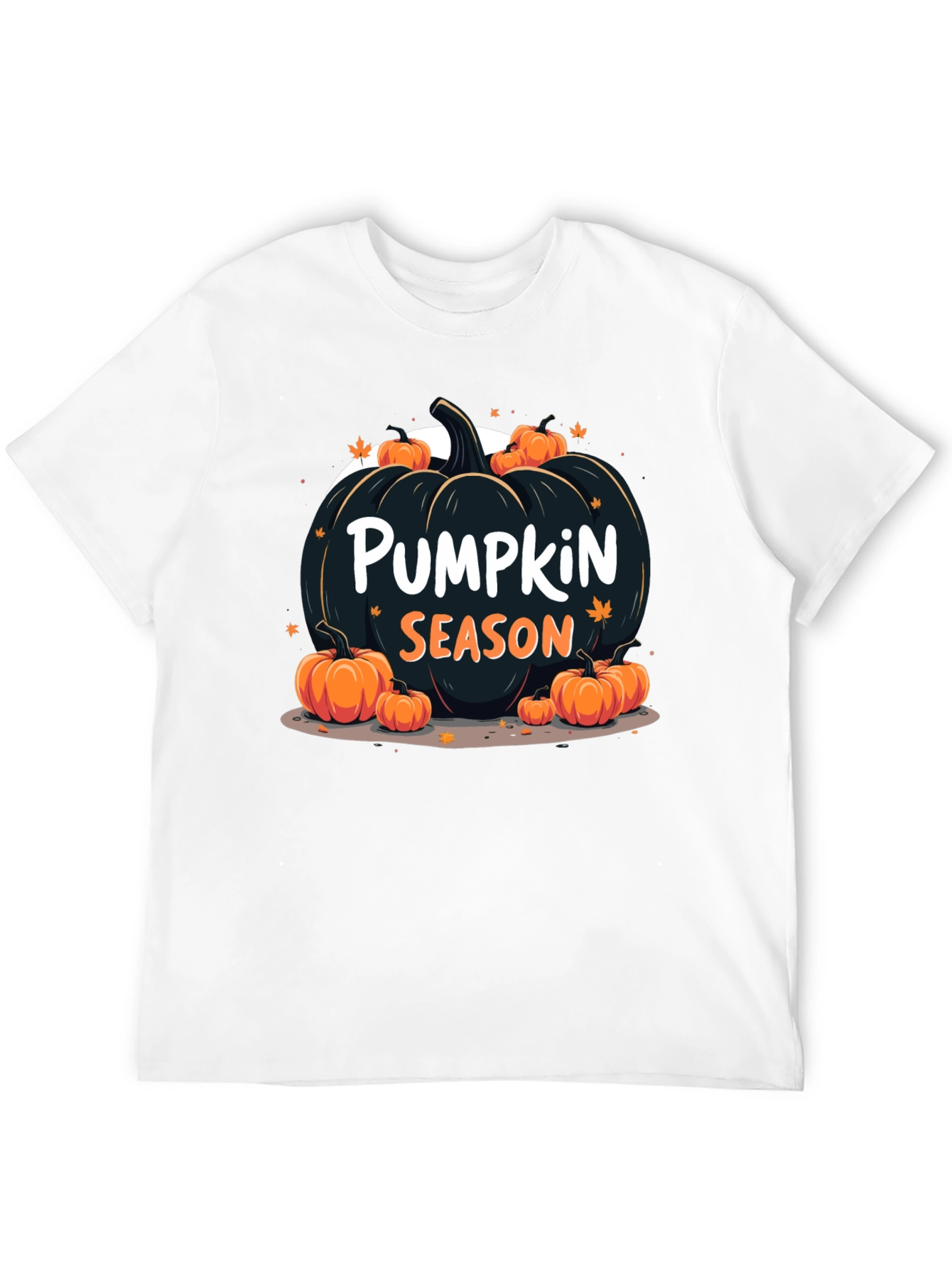 Camiseta Temporada de Calabazas Negra para Hombre