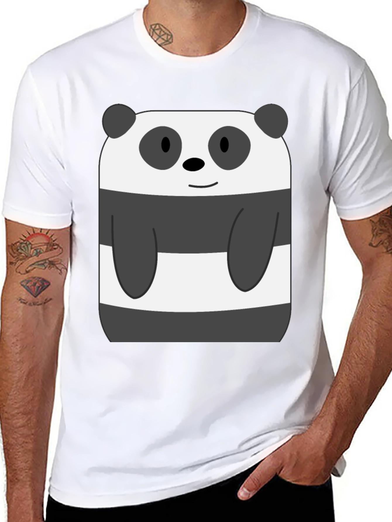 Camiseta Oso Panda We Bare Bears Hombre