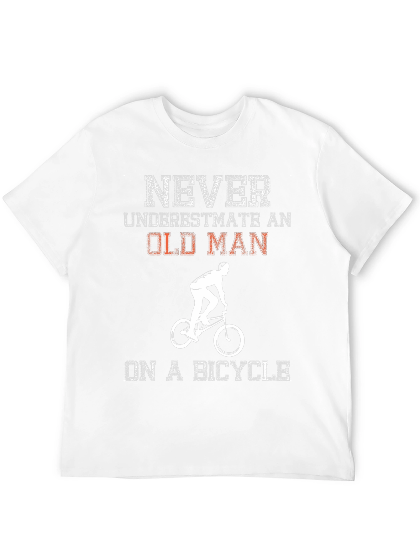 Camiseta Negra Nunca Subestimes a un Anciano en Bicicleta