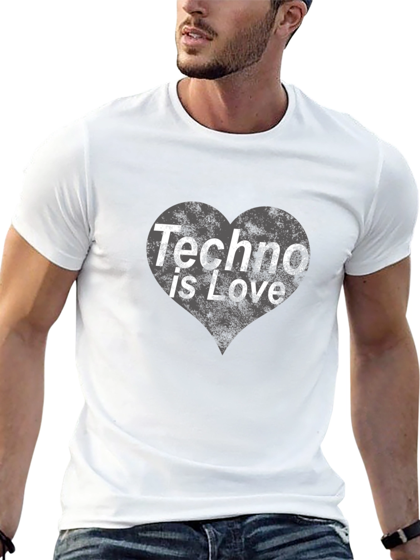 Camiseta Negra Techno is Love