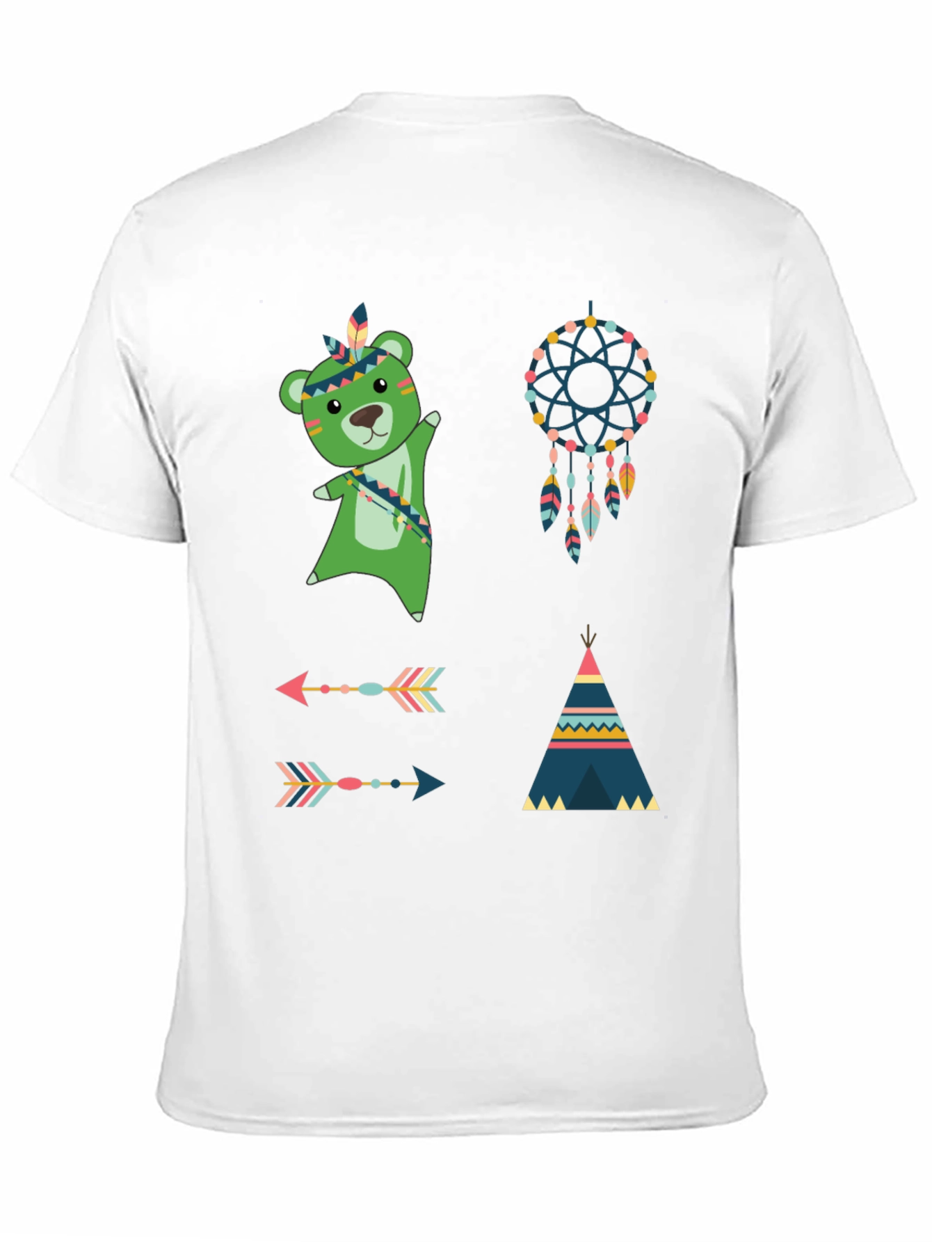 Camiseta Negra con Diseño Tribal