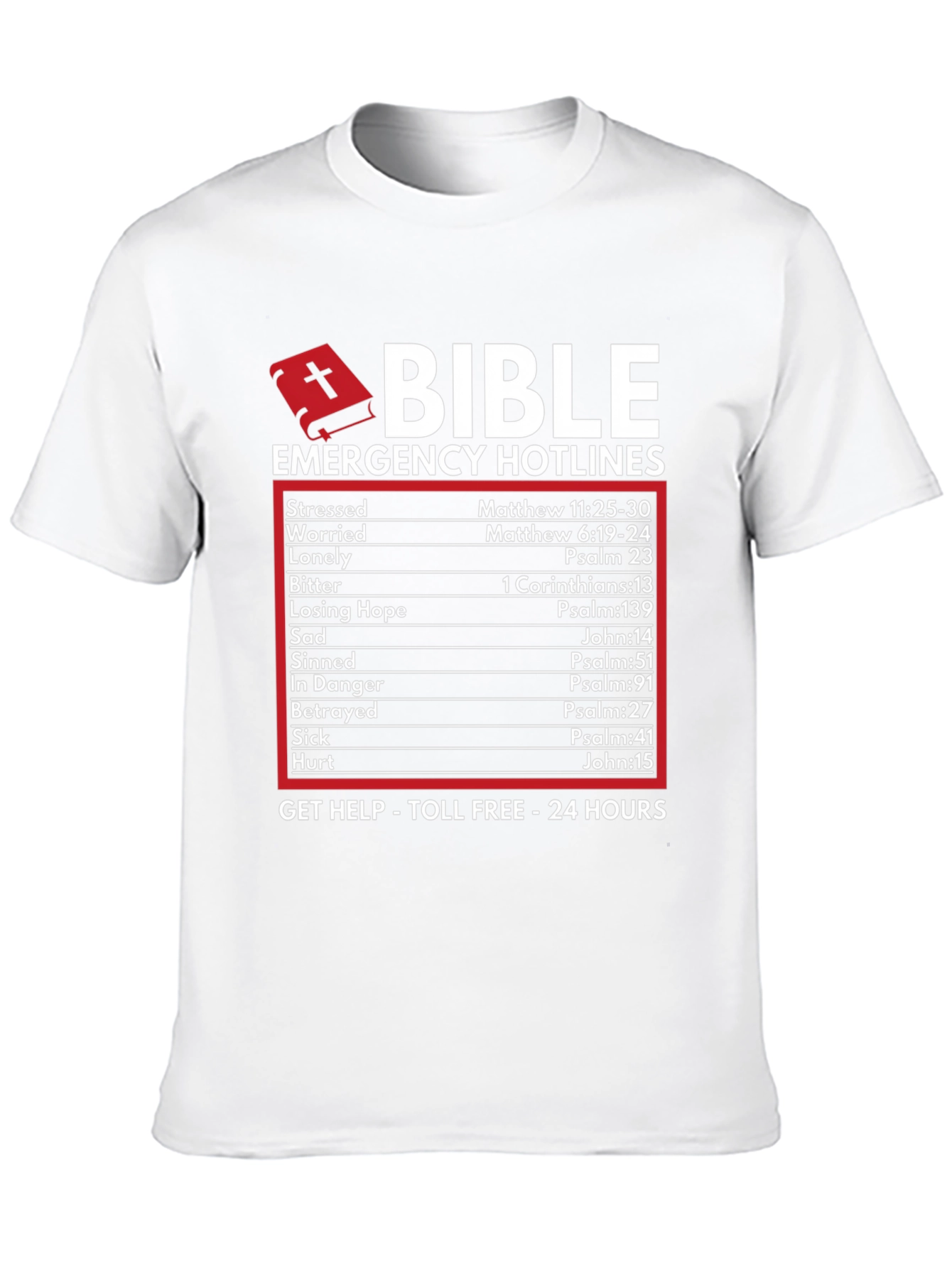 Camiseta Negra Biblia Emergencia: Fe y Consuelo