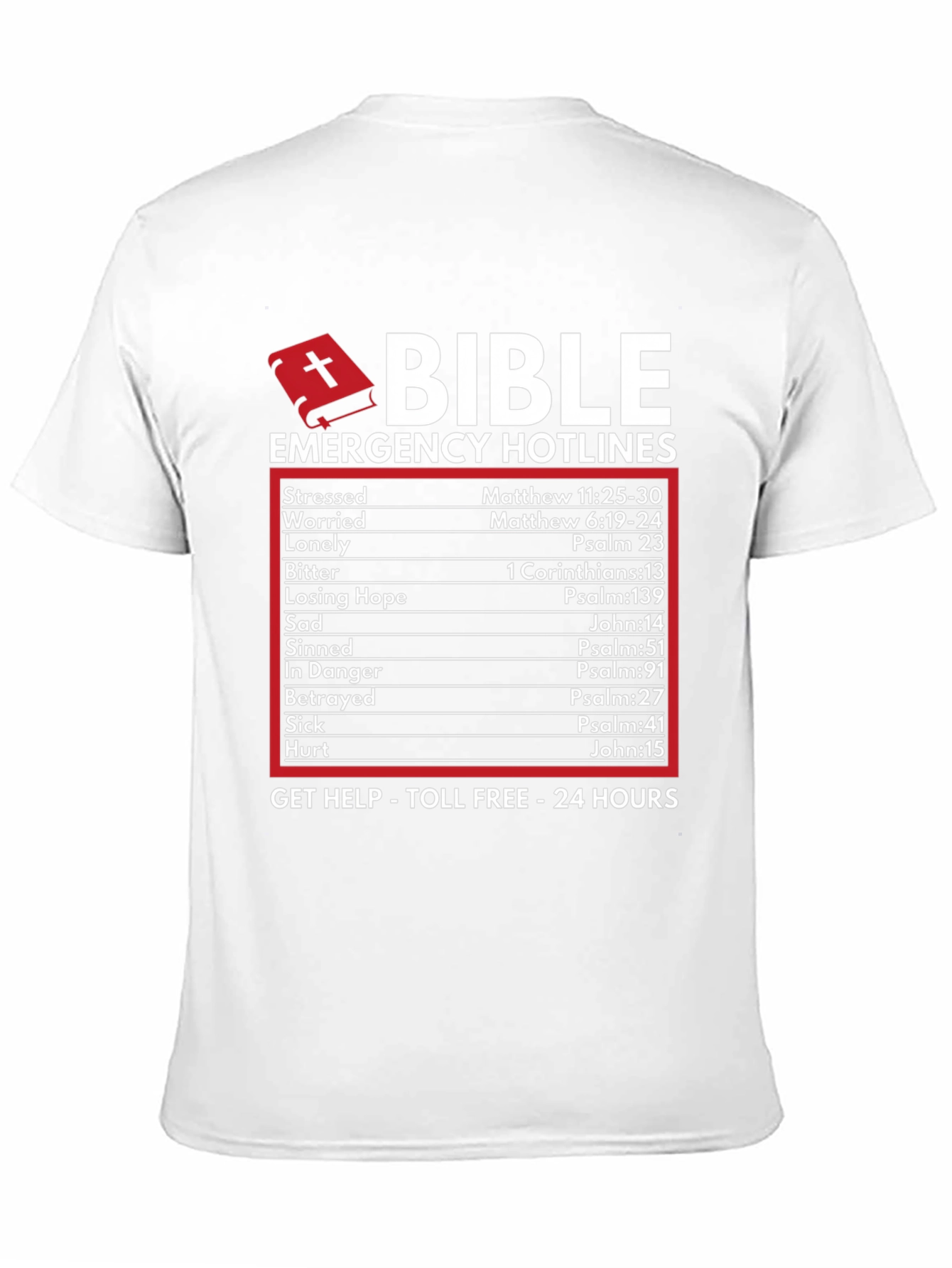 Camiseta Negra Biblia Emergencia: Fe y Consuelo