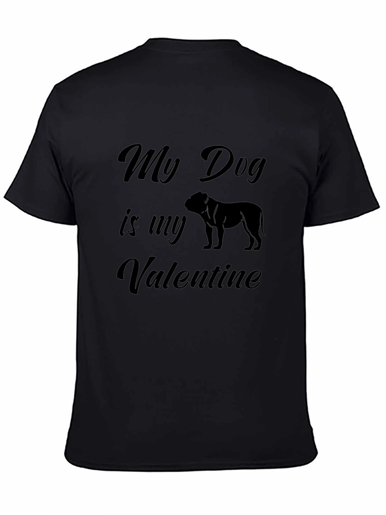 Camiseta Negra Mi Perro es mi Valentín