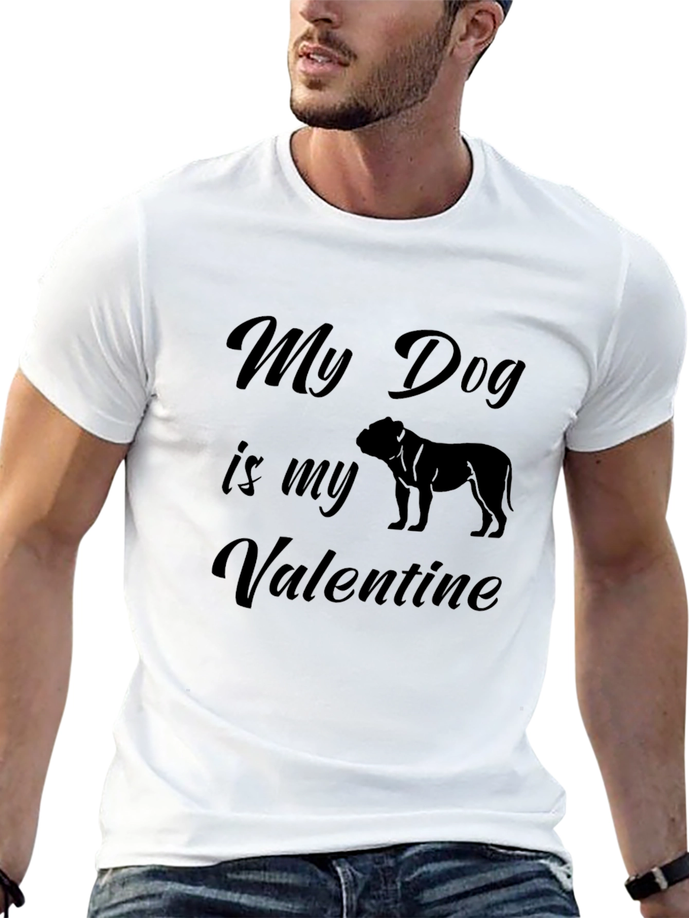 Camiseta Negra Mi Perro es mi Valentín