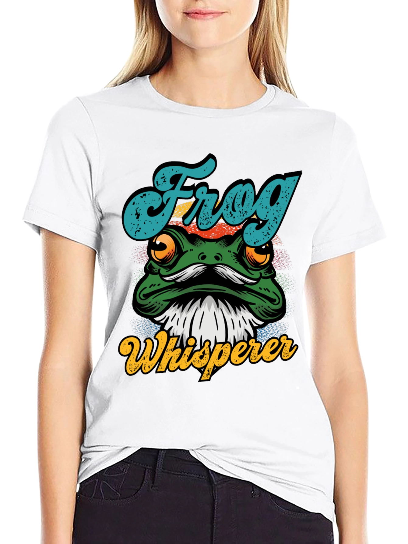 Camiseta Negra Frog Whisperer Diseño Divertido