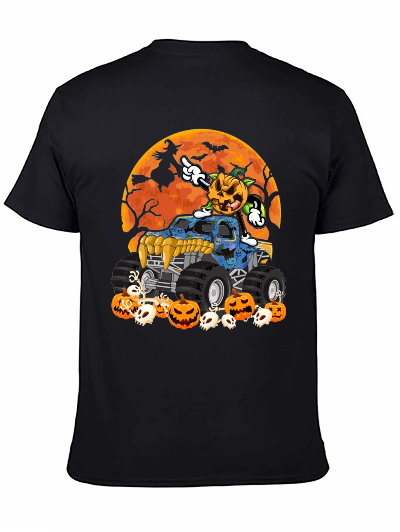 Camiseta Halloween Camión Monstruo Calabaza