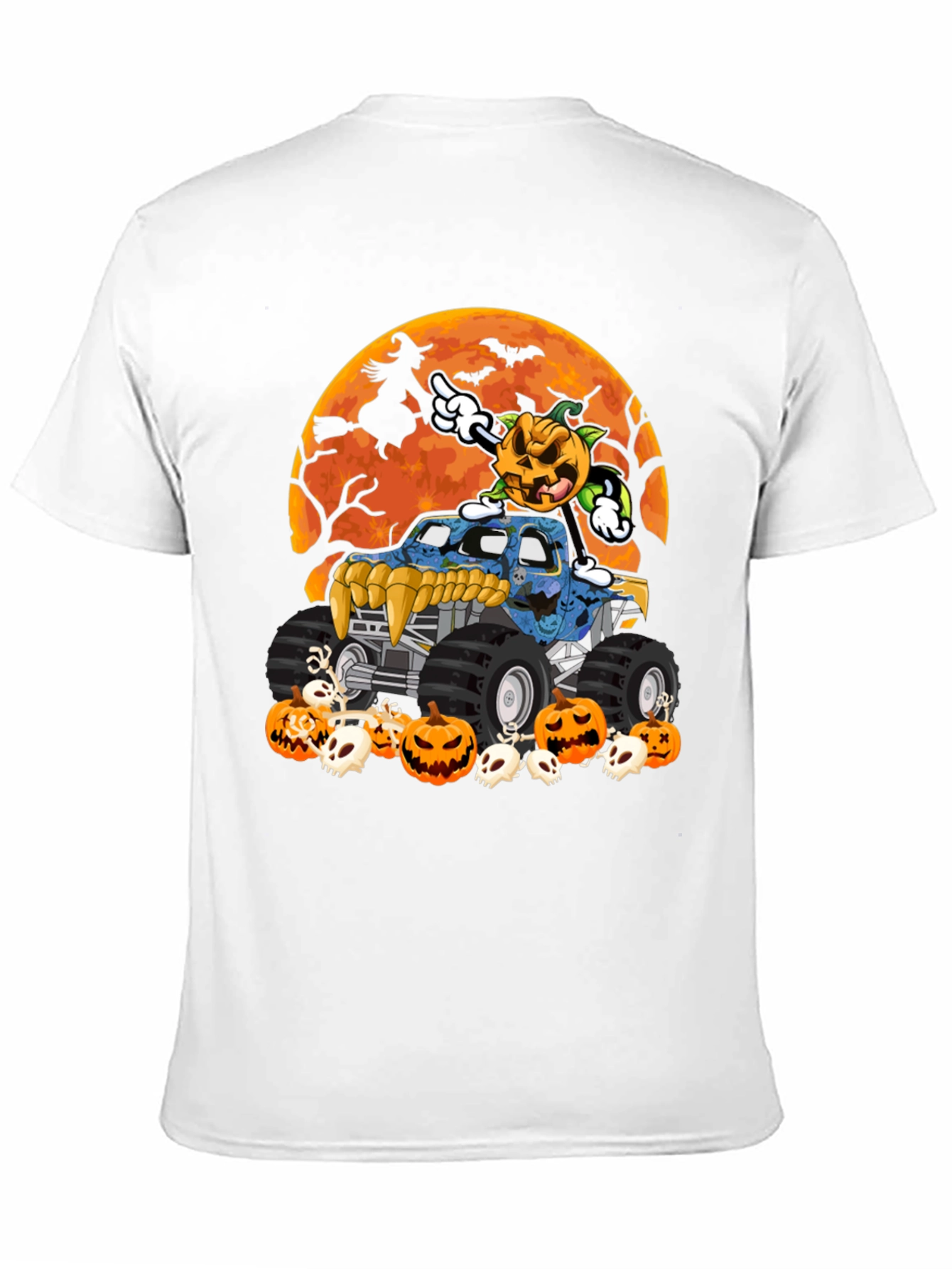 Camiseta Halloween Camión Monstruo Calabaza