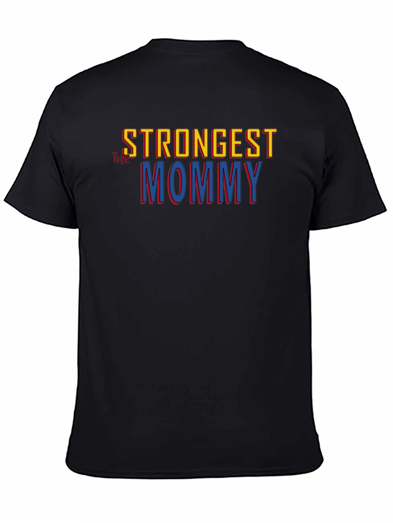 Camiseta Negra Strongest Mommy para Hombre