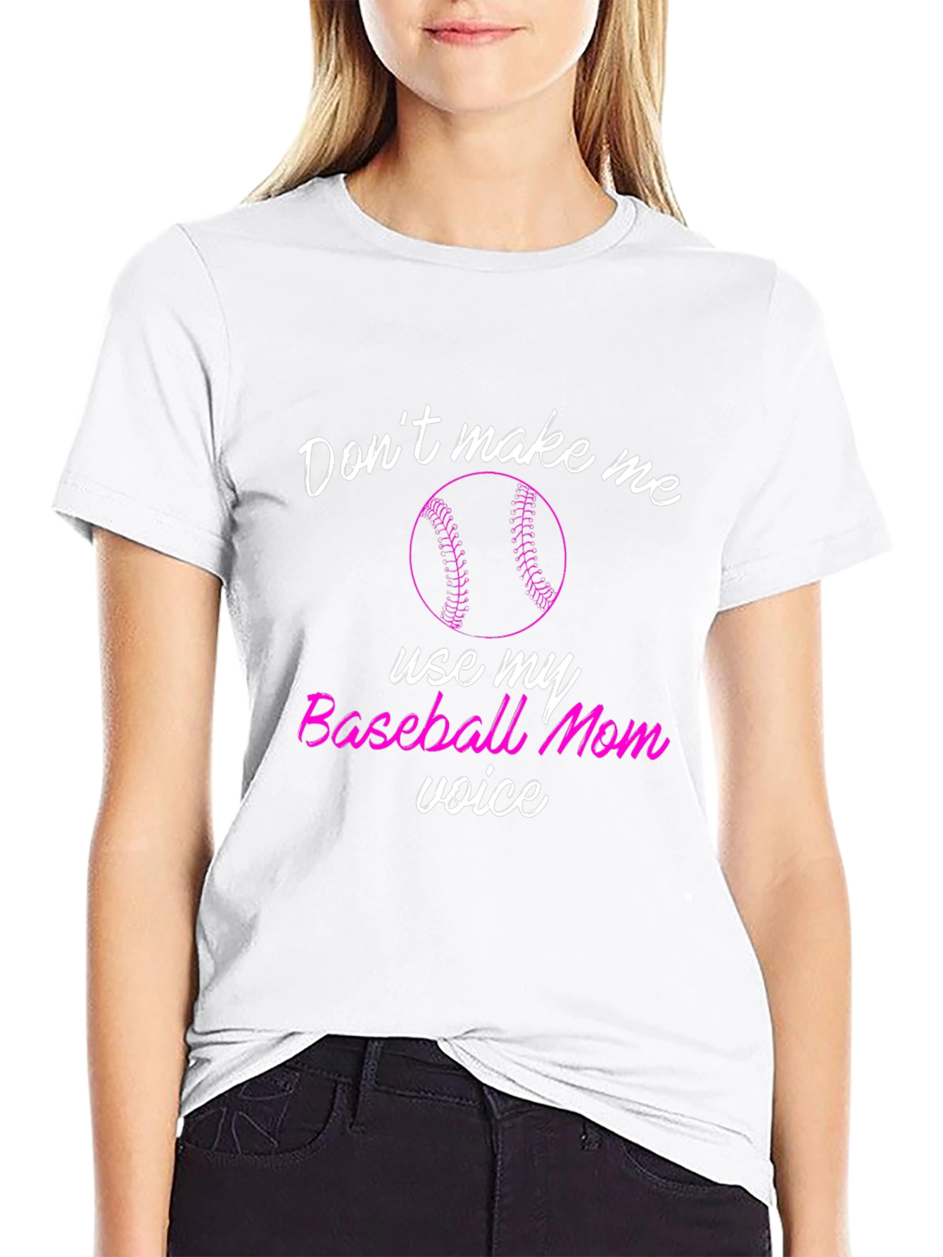 Camiseta Negra Baseball Mom