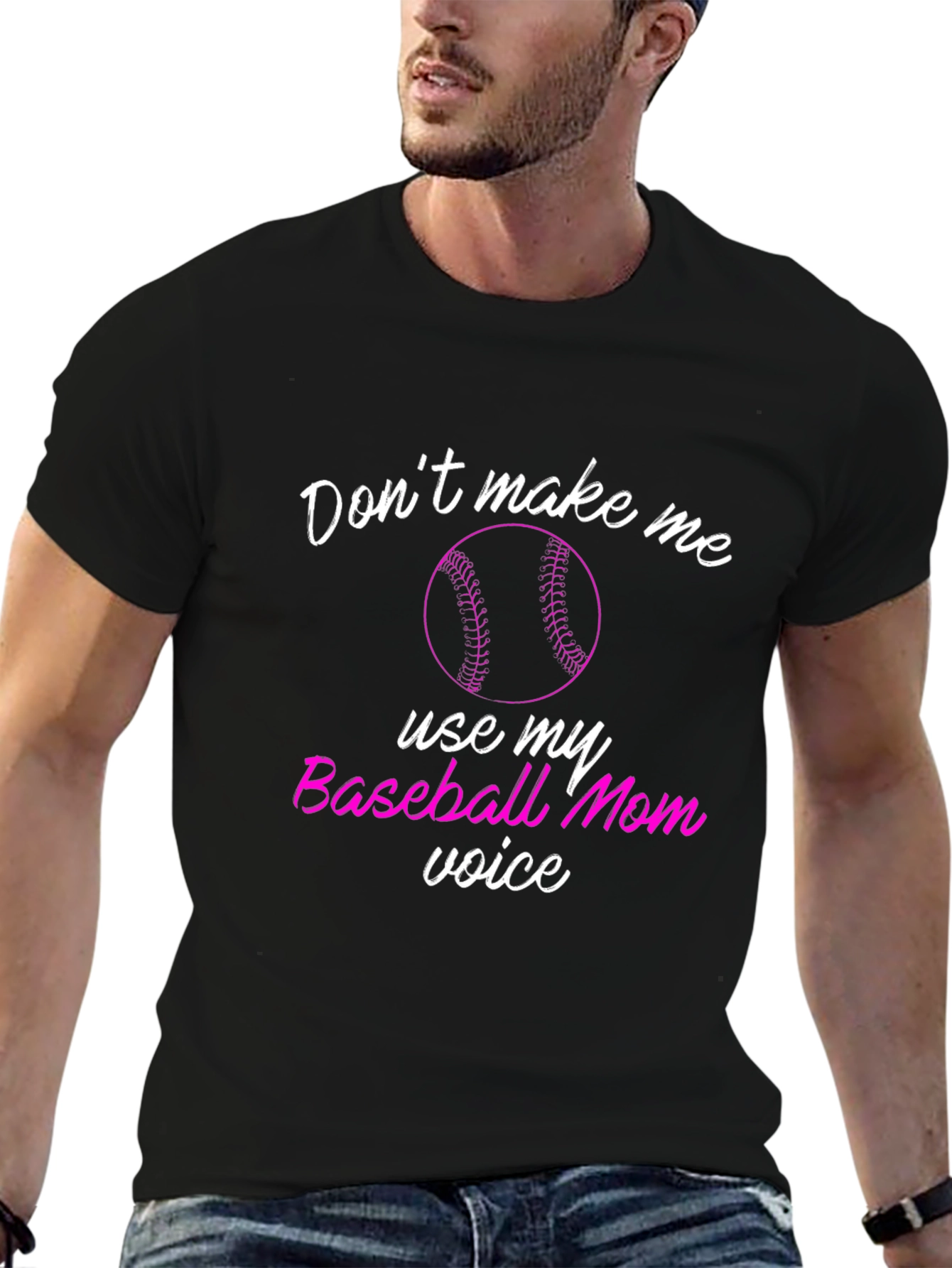 Camiseta Negra Baseball Mom
