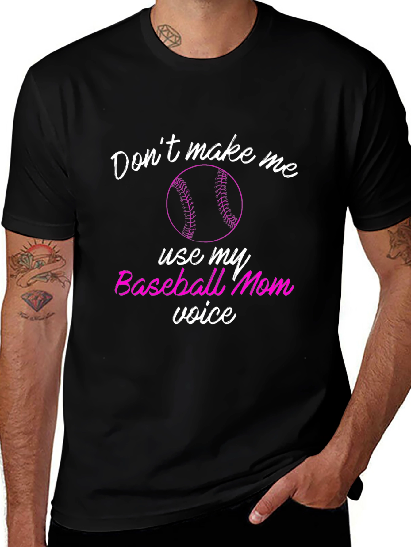 Camiseta Negra Baseball Mom